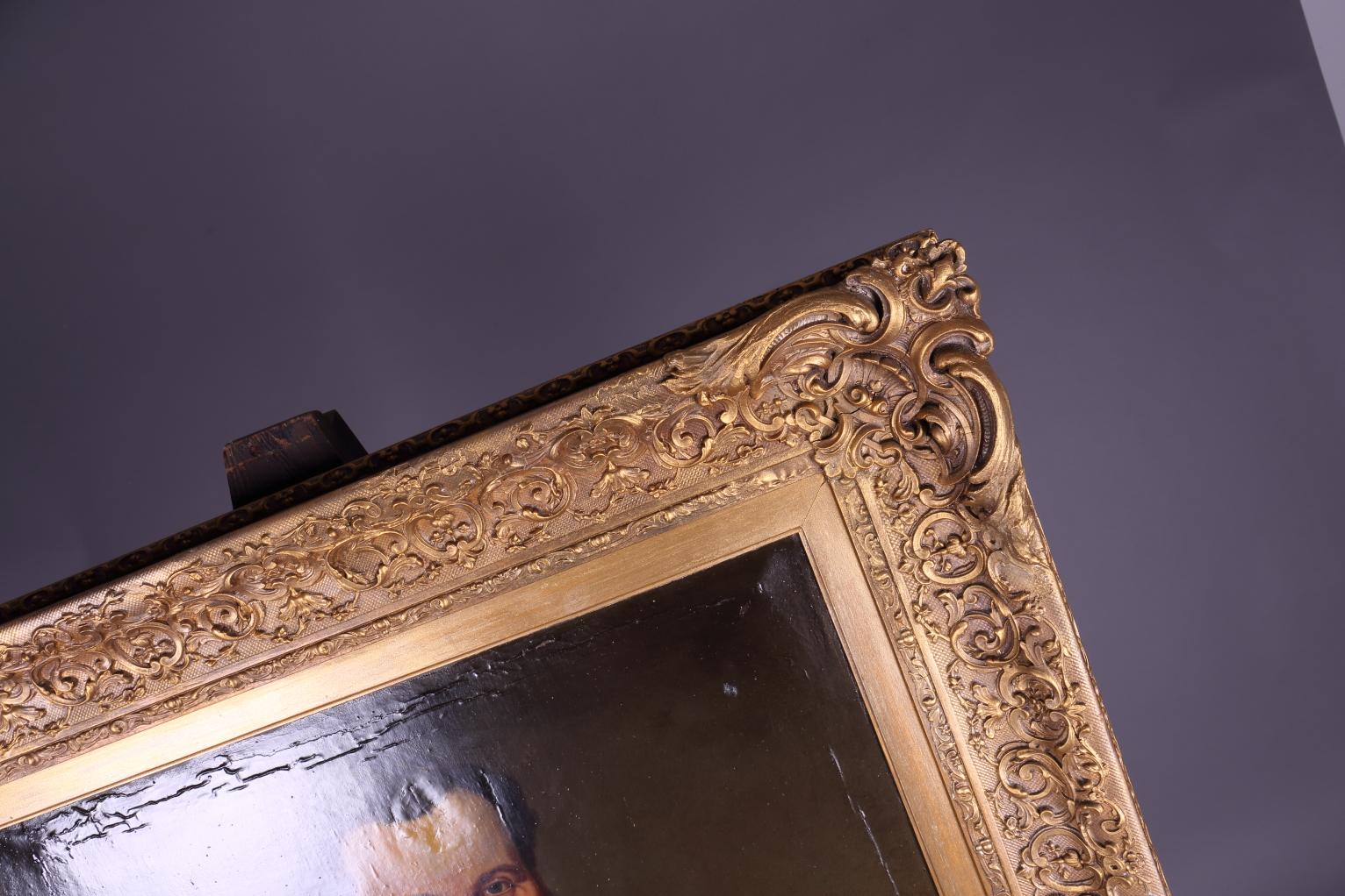Oil Painting of a Victorian Gentleman in a Gilt Frame In Distressed Condition In Stratford upon Avon, GB