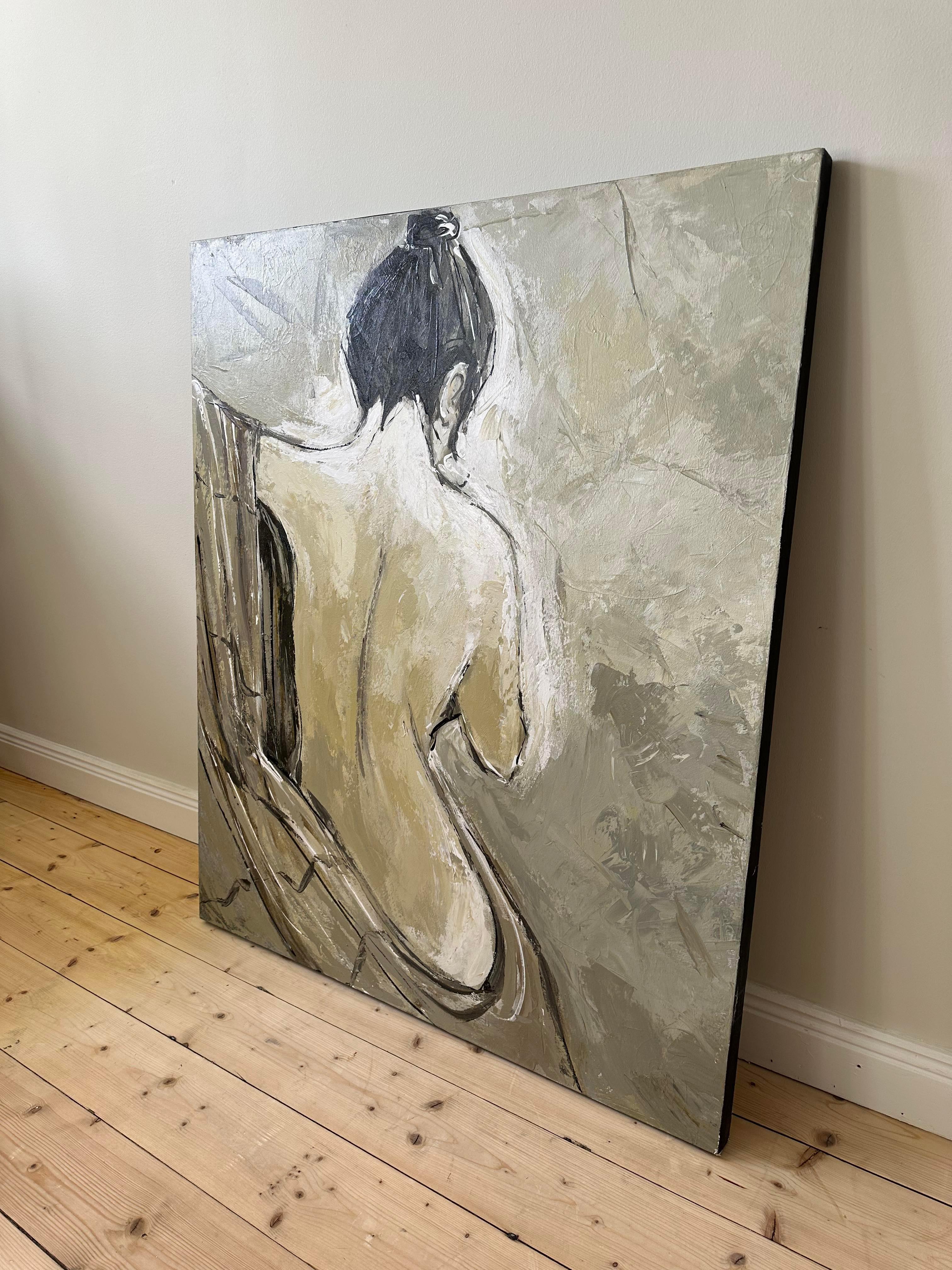 Late 20th Century Oil painting of a woman For Sale