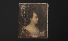 Oil Painting of a Woman, France 1870