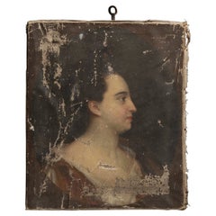 Oil Painting of a Woman, France 1870