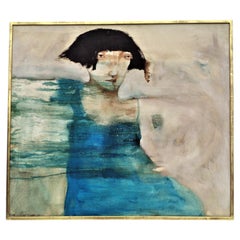  Painting of a Woman by Cathy Sennitt-Harbison, 1966