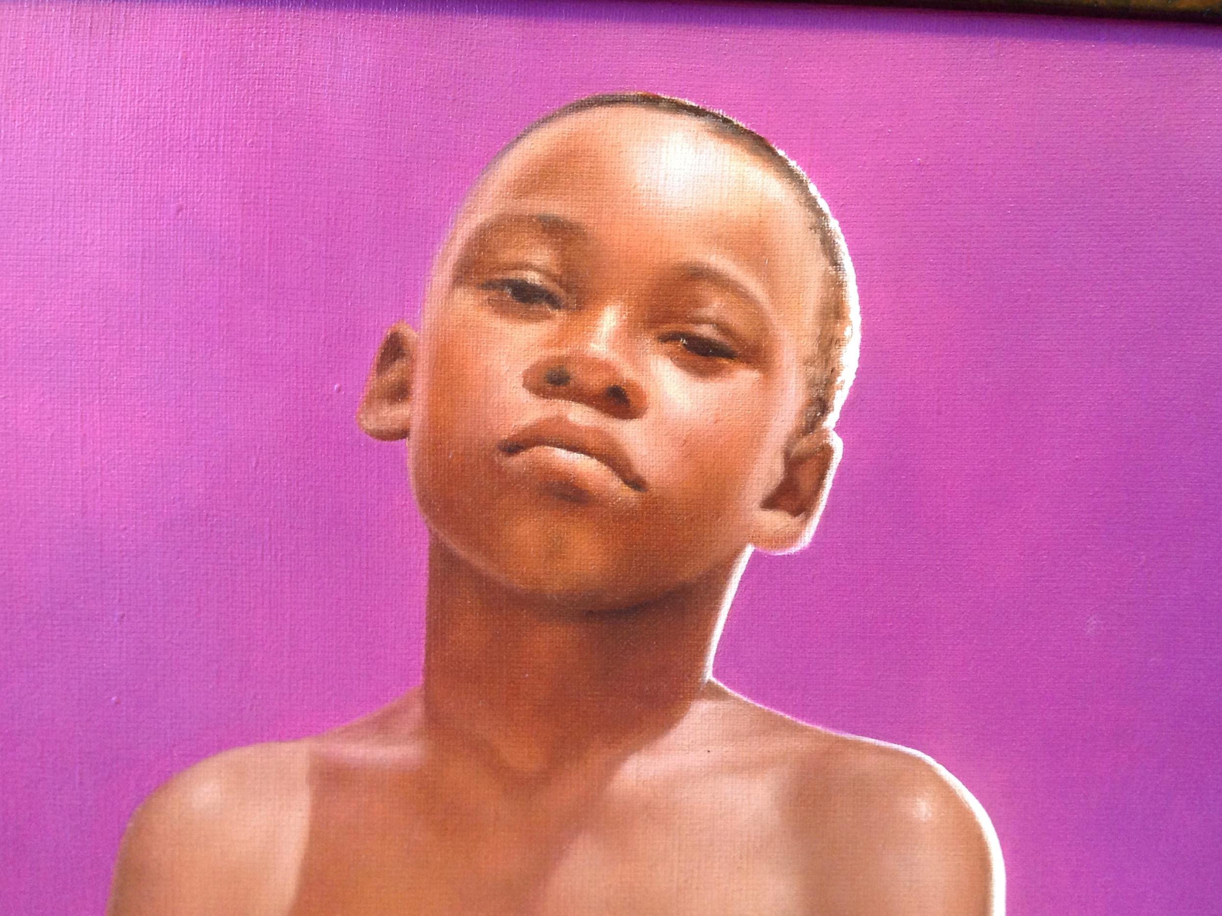 african boy painting