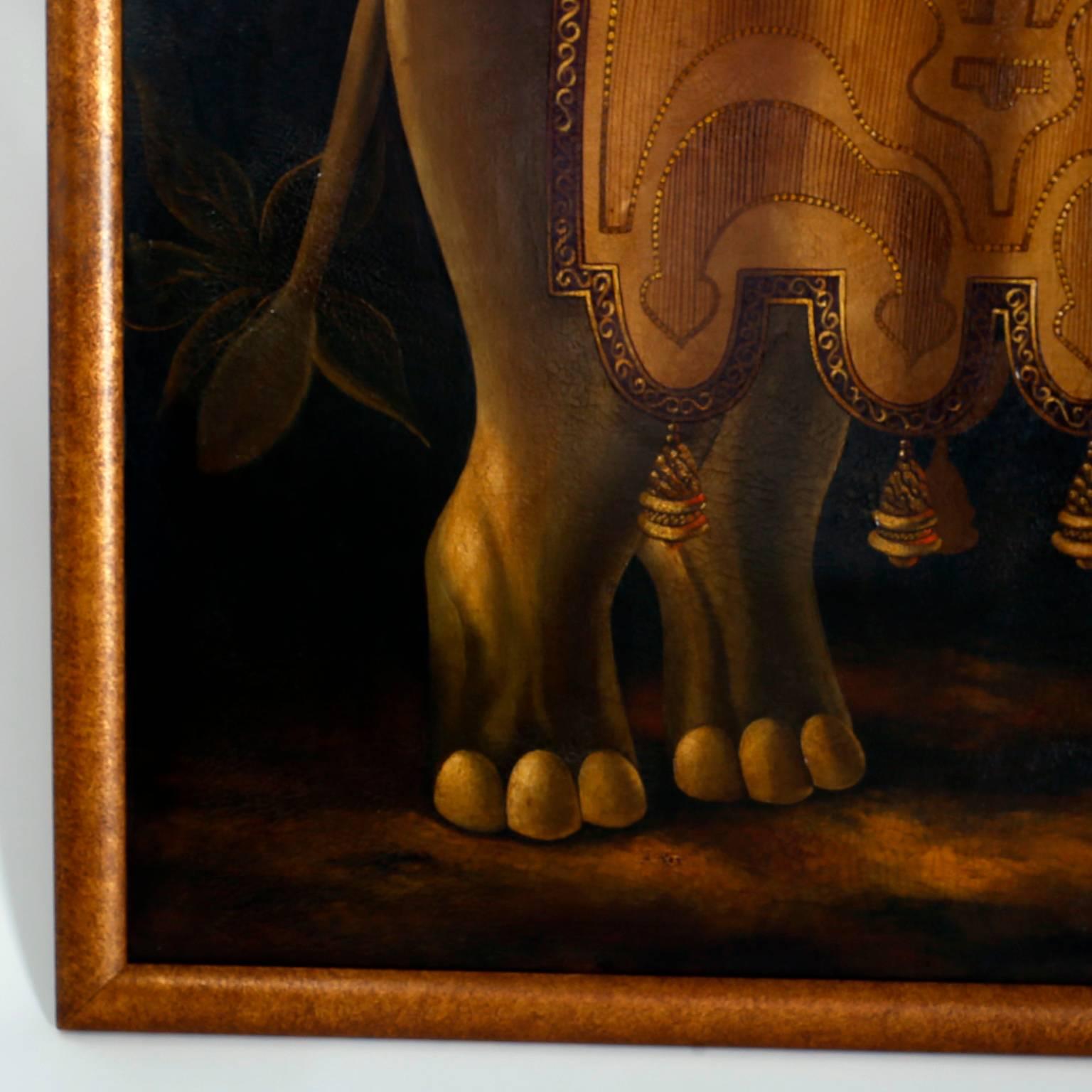 American Oil Painting of an Elephant