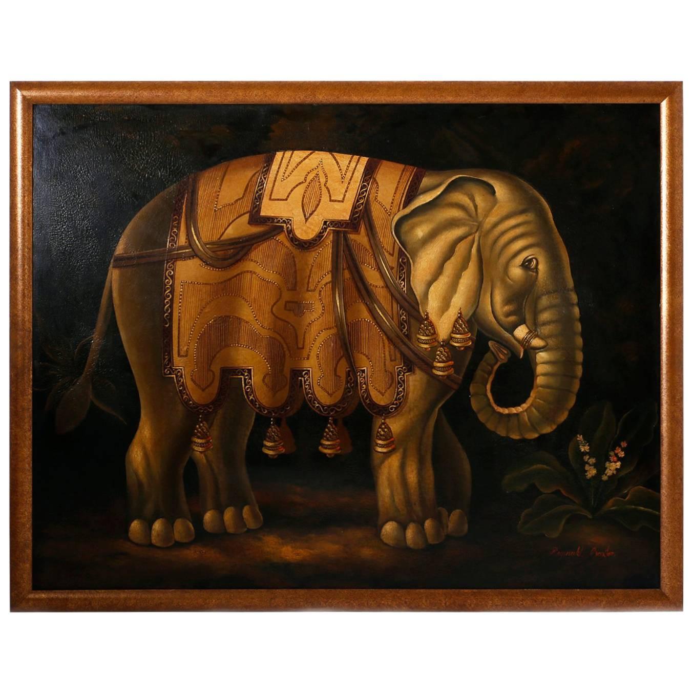 Oil Painting of an Elephant