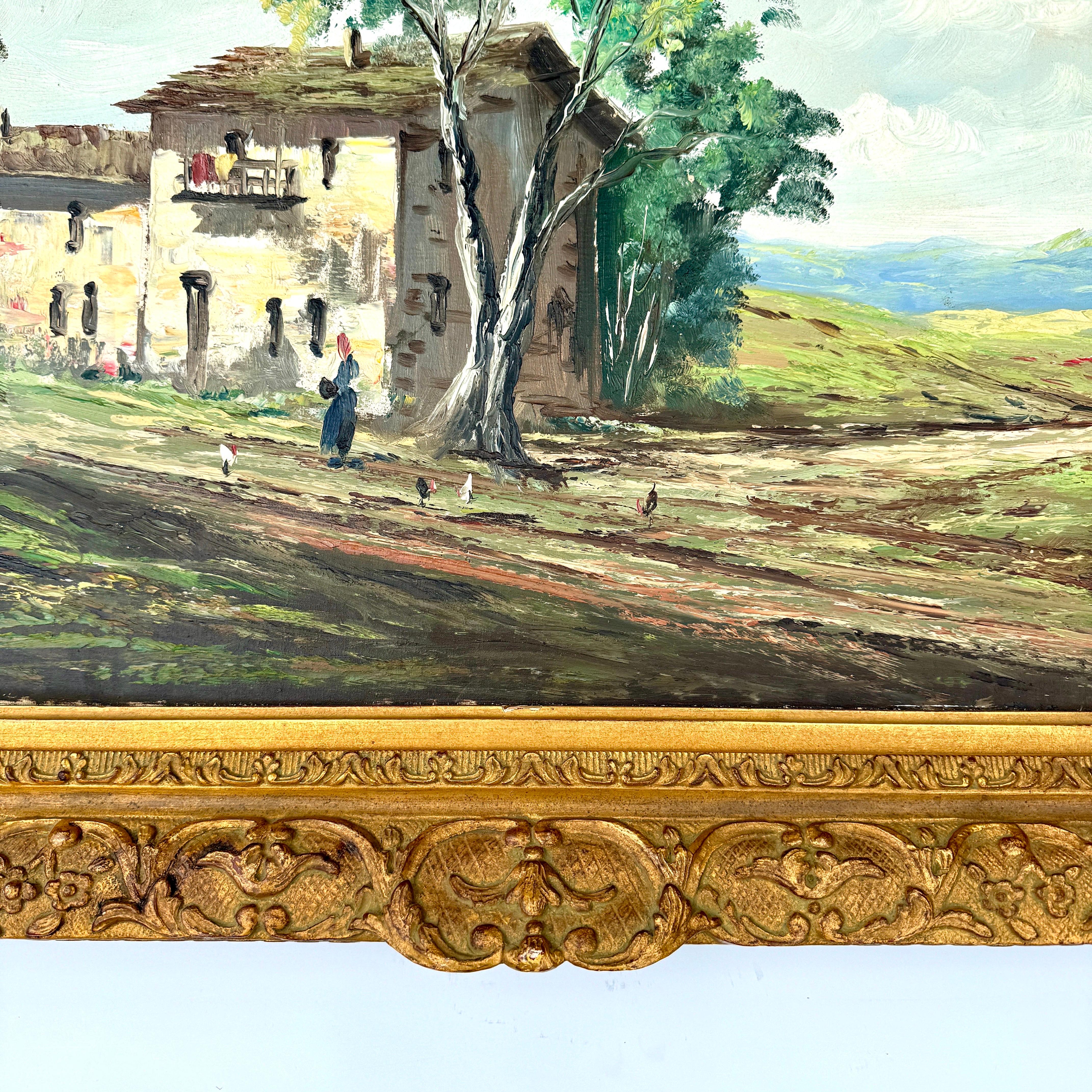 Oil Painting of European Countryside Vienna, Mid 20th Century  For Sale 3