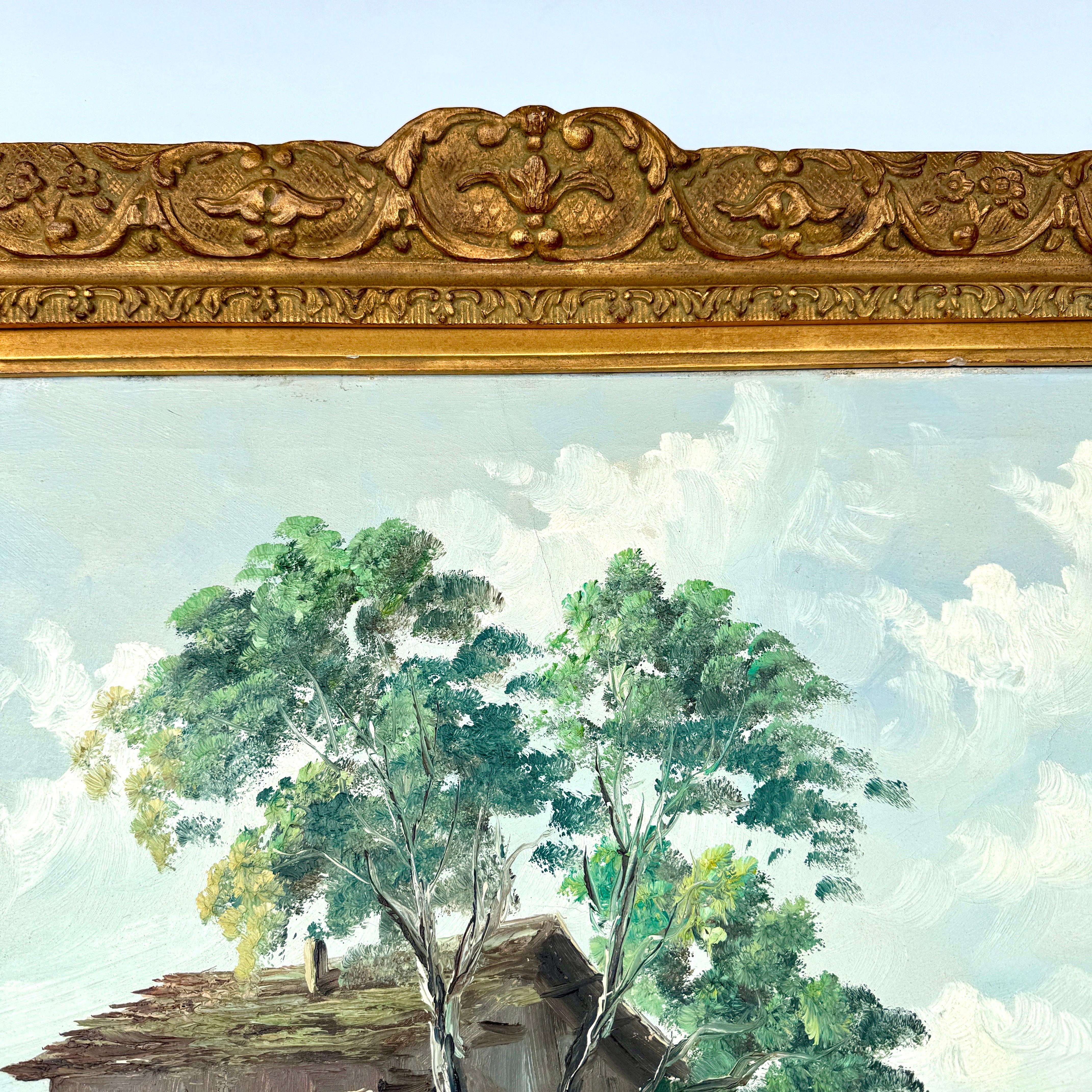 Oil Painting of European Countryside Vienna, Mid 20th Century For Sale 2