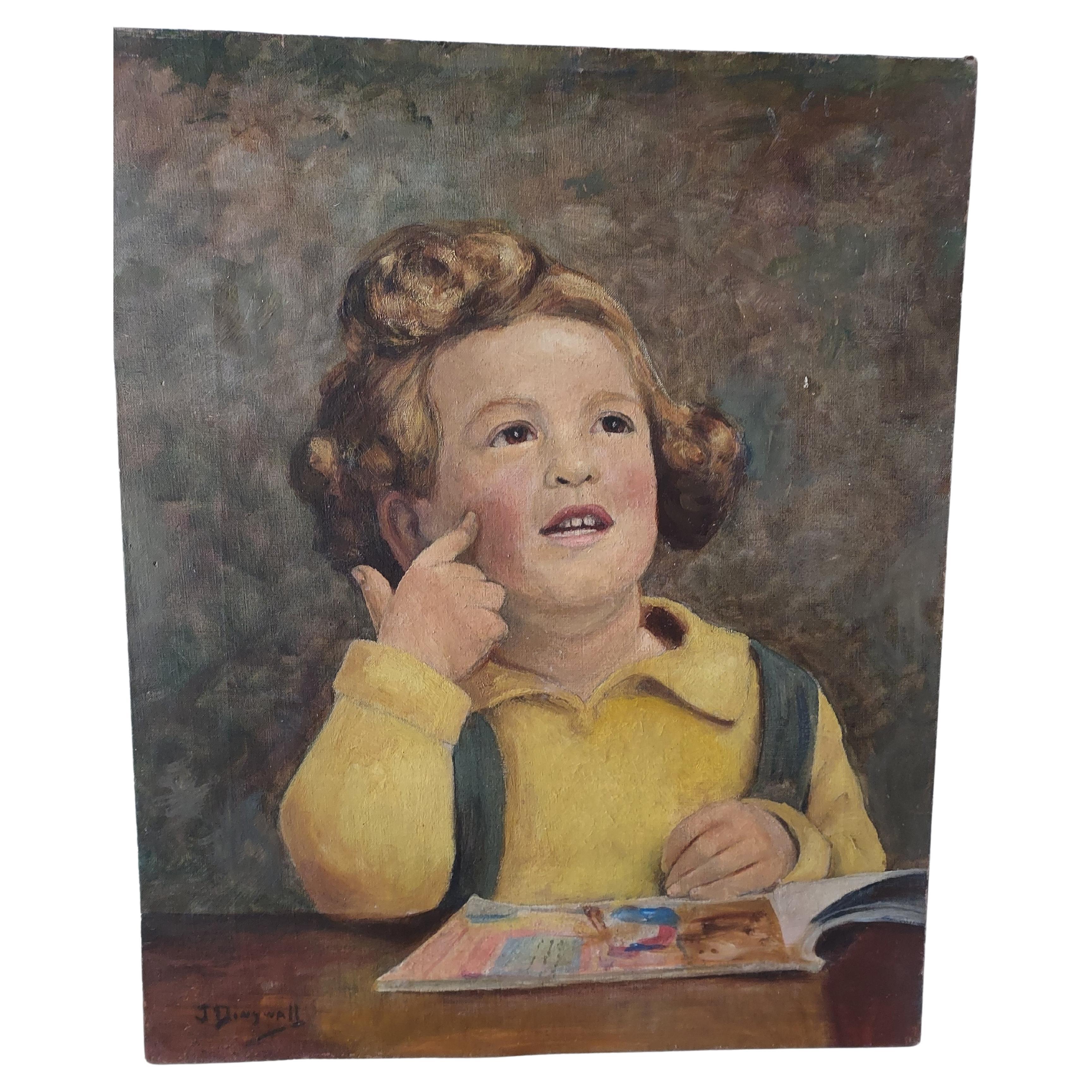 Oil Painting of Girl For Sale