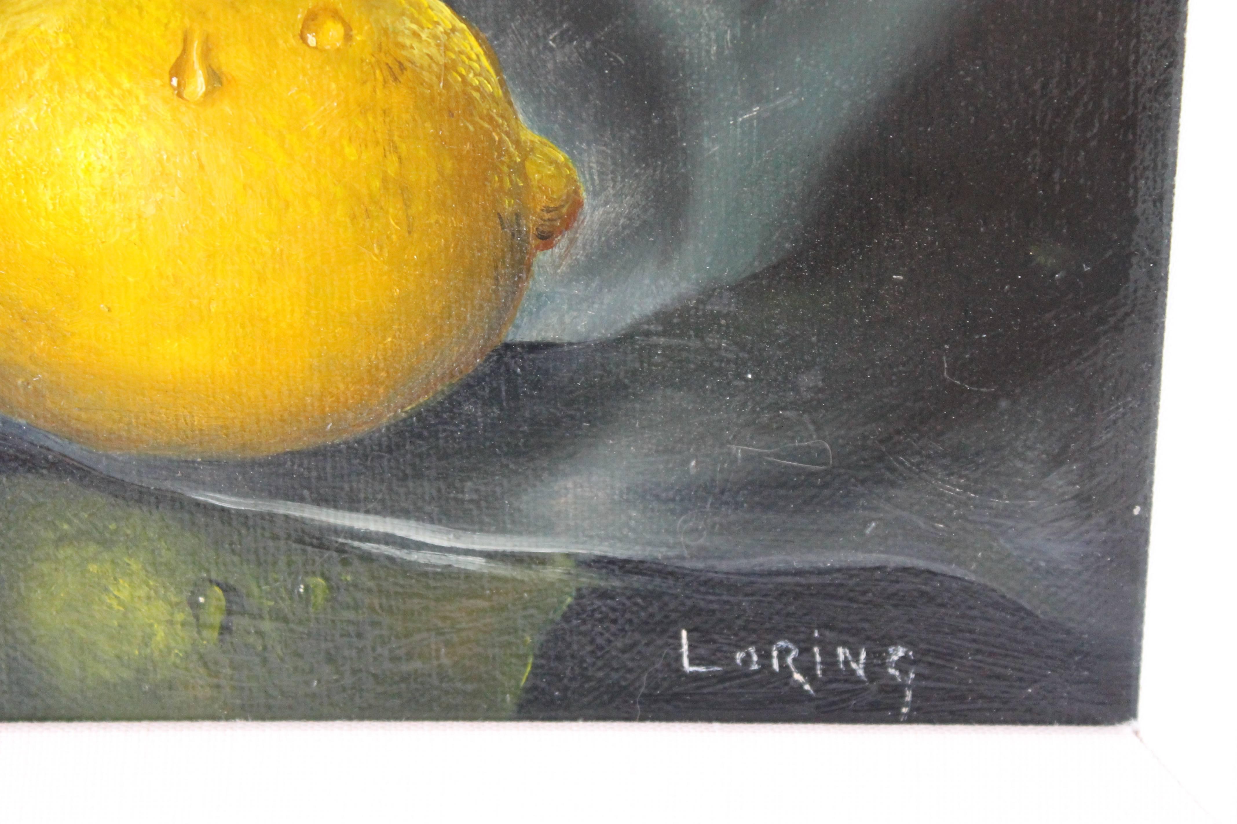 American Oil Painting of Lemon Signed Loring