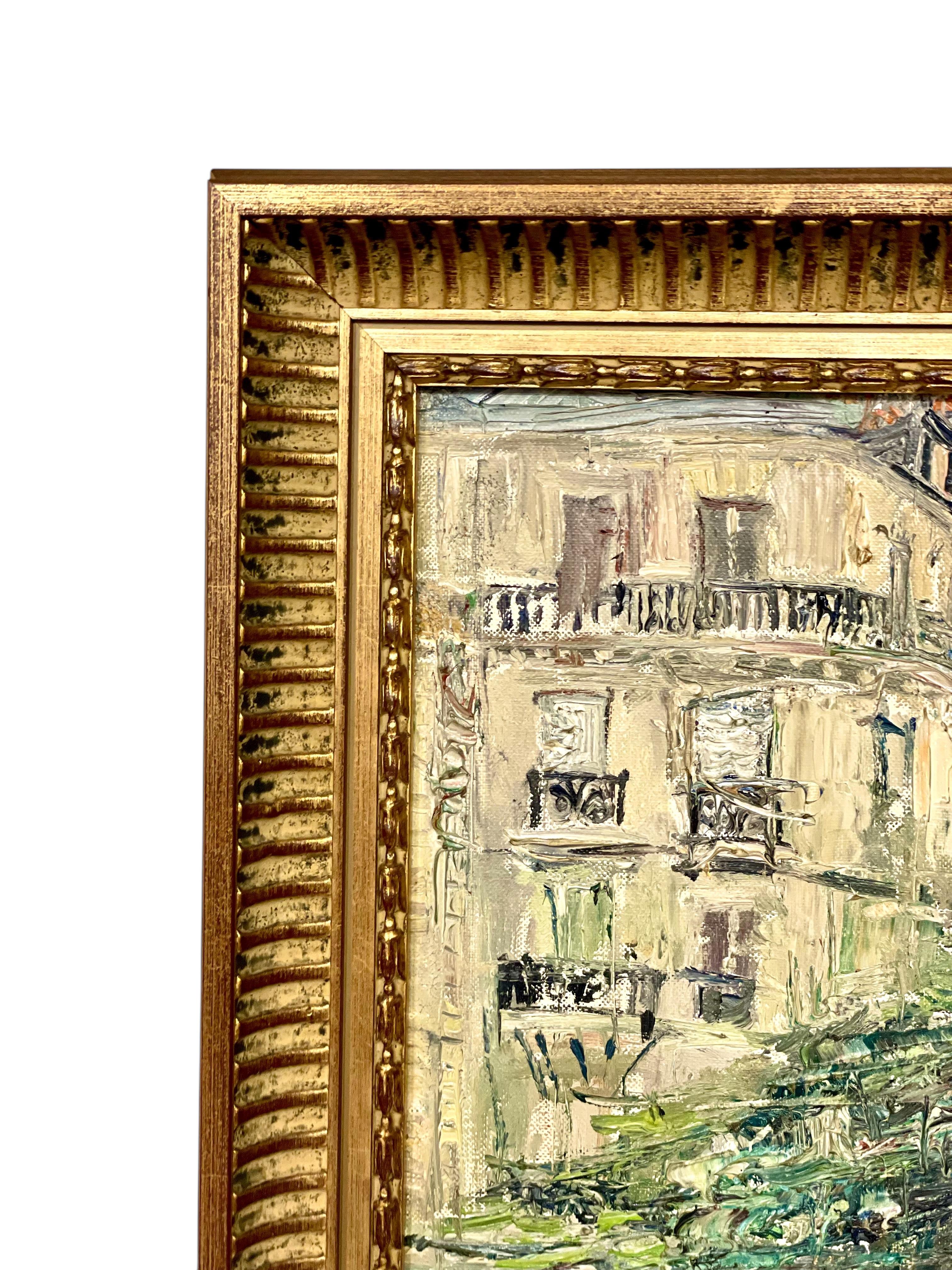 Pintura al óleo de Montmartre, París 1968 - Firmado Dalian siglo XX en venta