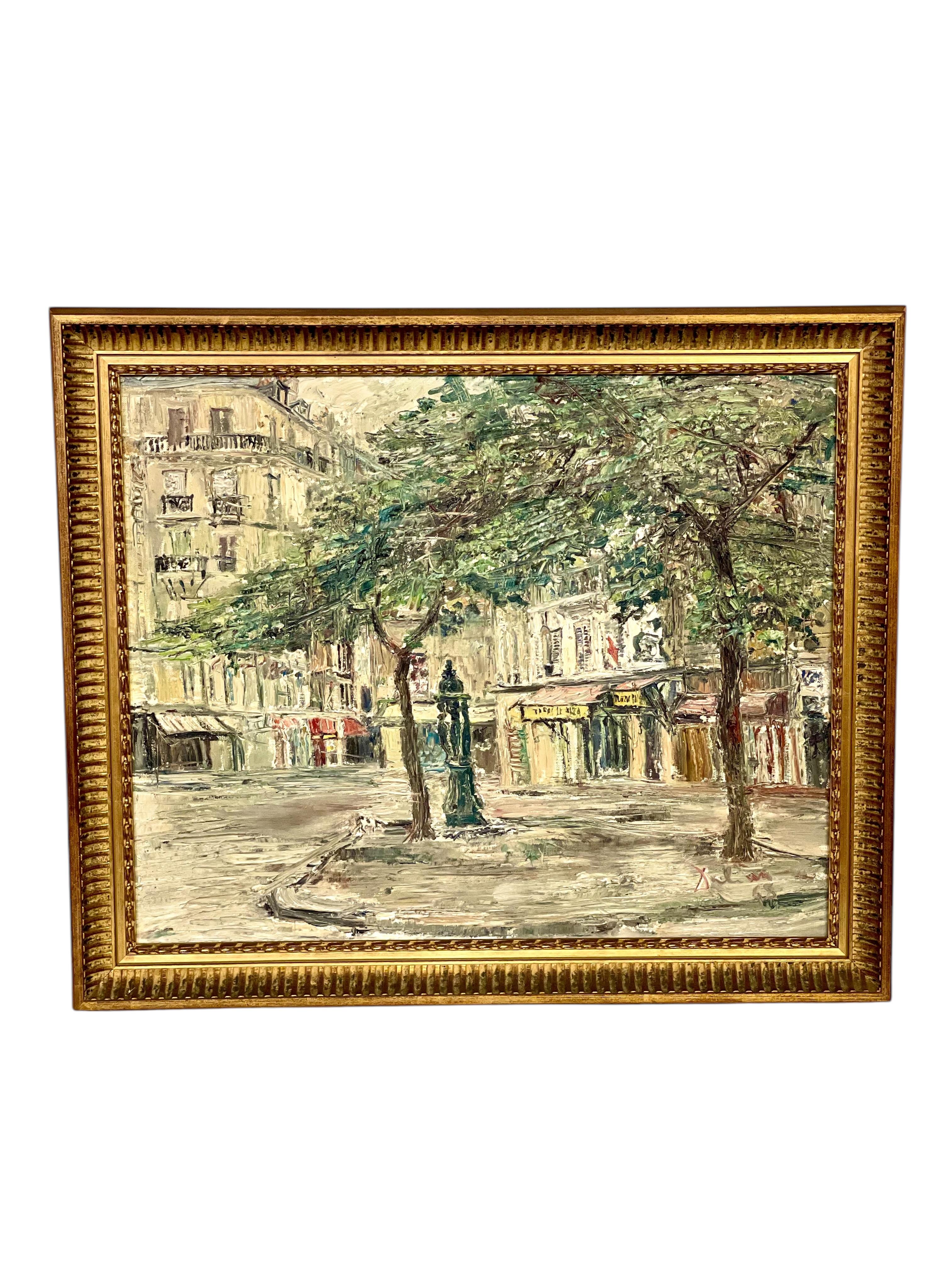 Pintura al óleo de Montmartre, París 1968 - Firmado Dalian en venta 2