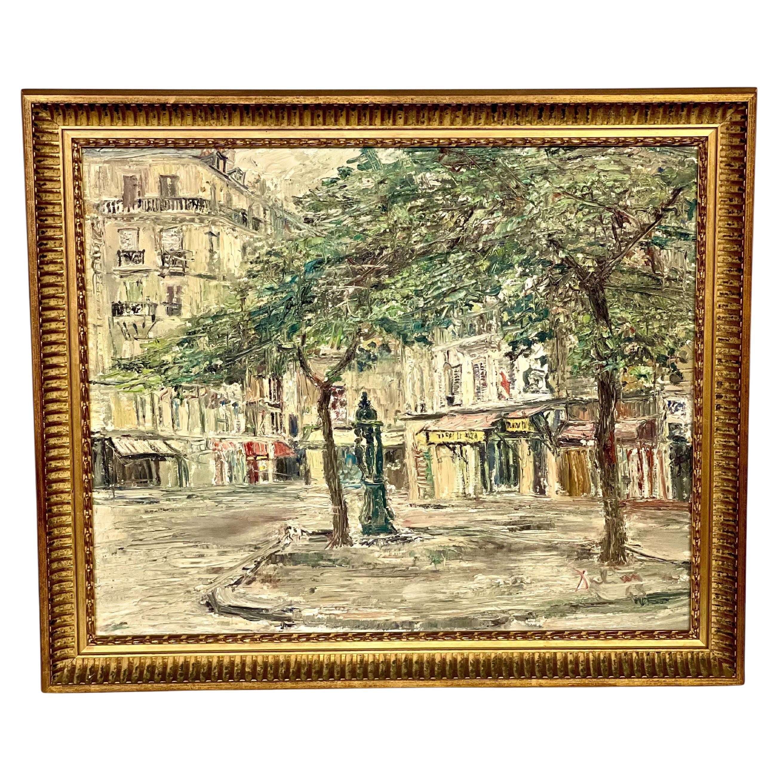 Pintura al óleo de Montmartre, París 1968 - Firmado Dalian