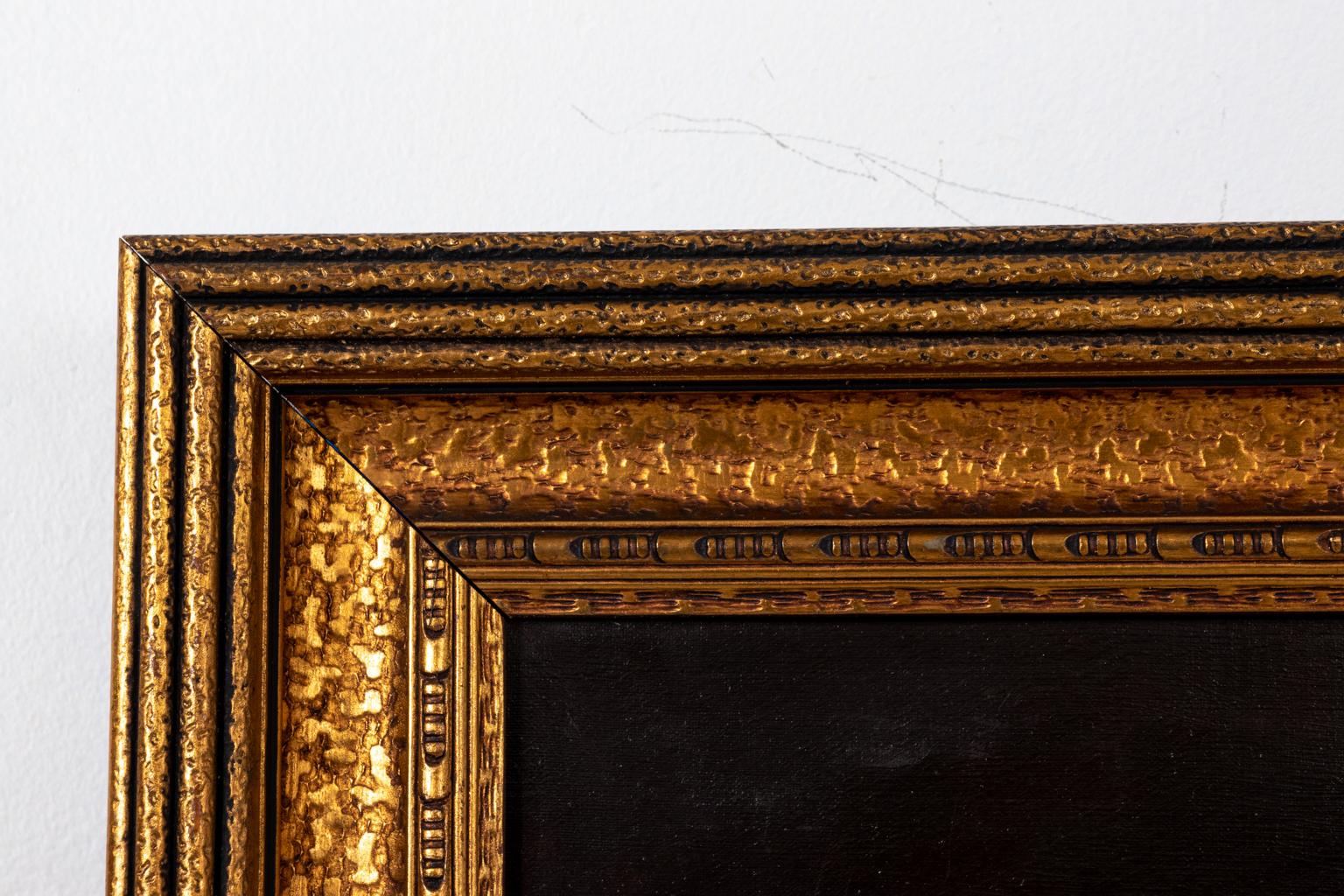 Peinture à l'huile d'une femme nue allongée en train de lire Bon état à Stamford, CT
