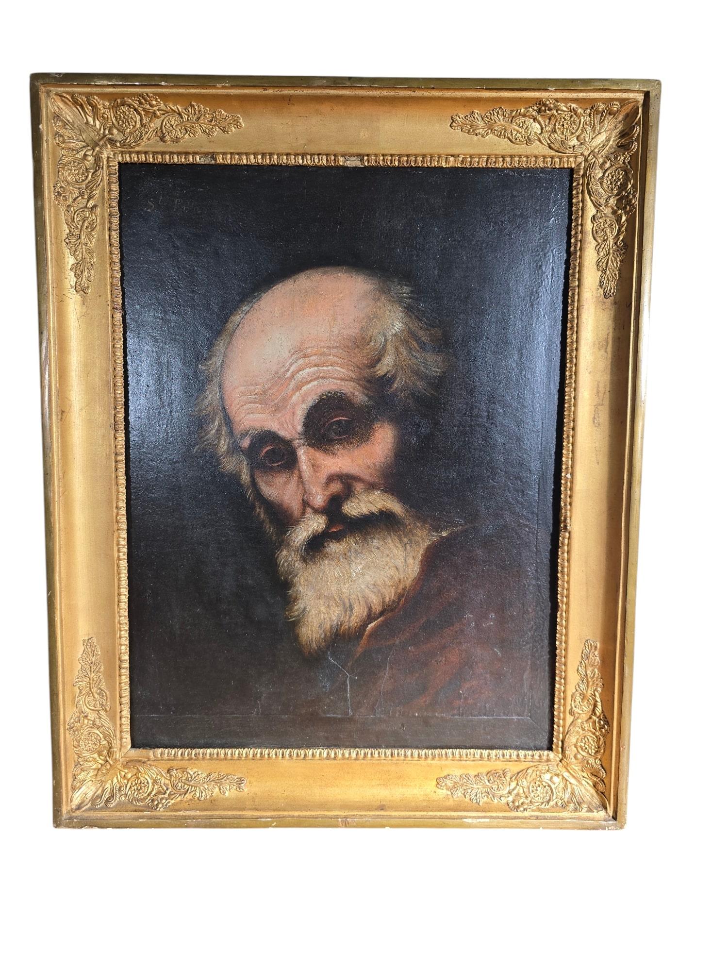 Oil Painting of Saint Paul, 19th Century For Sale 6