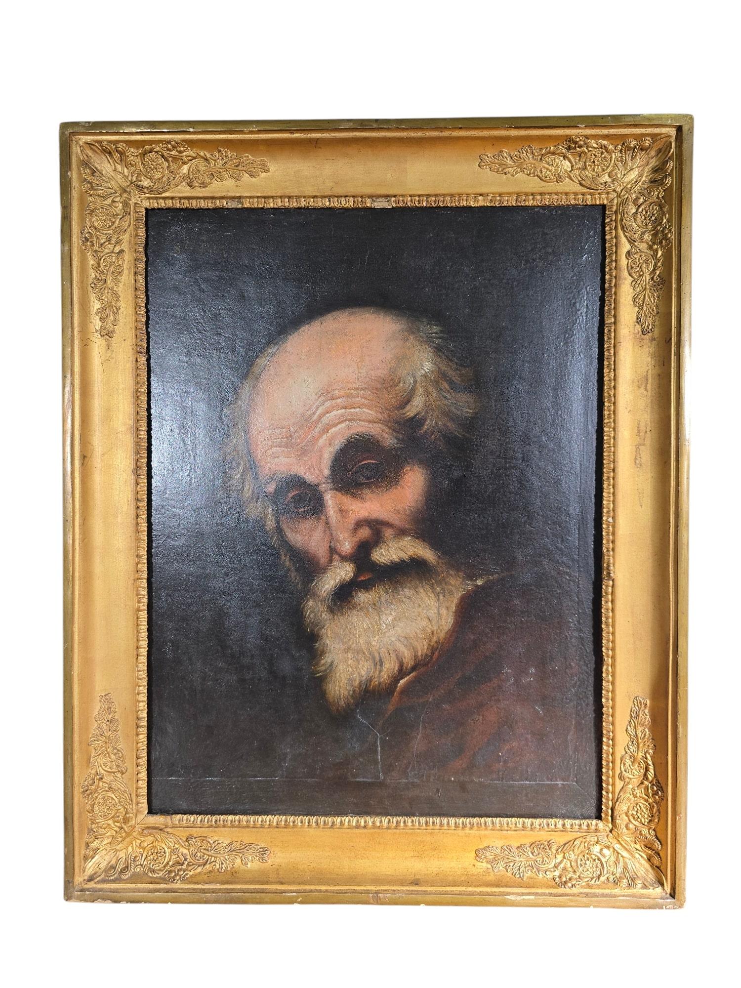 Oil Painting of Saint Paul, 19th Century For Sale 8