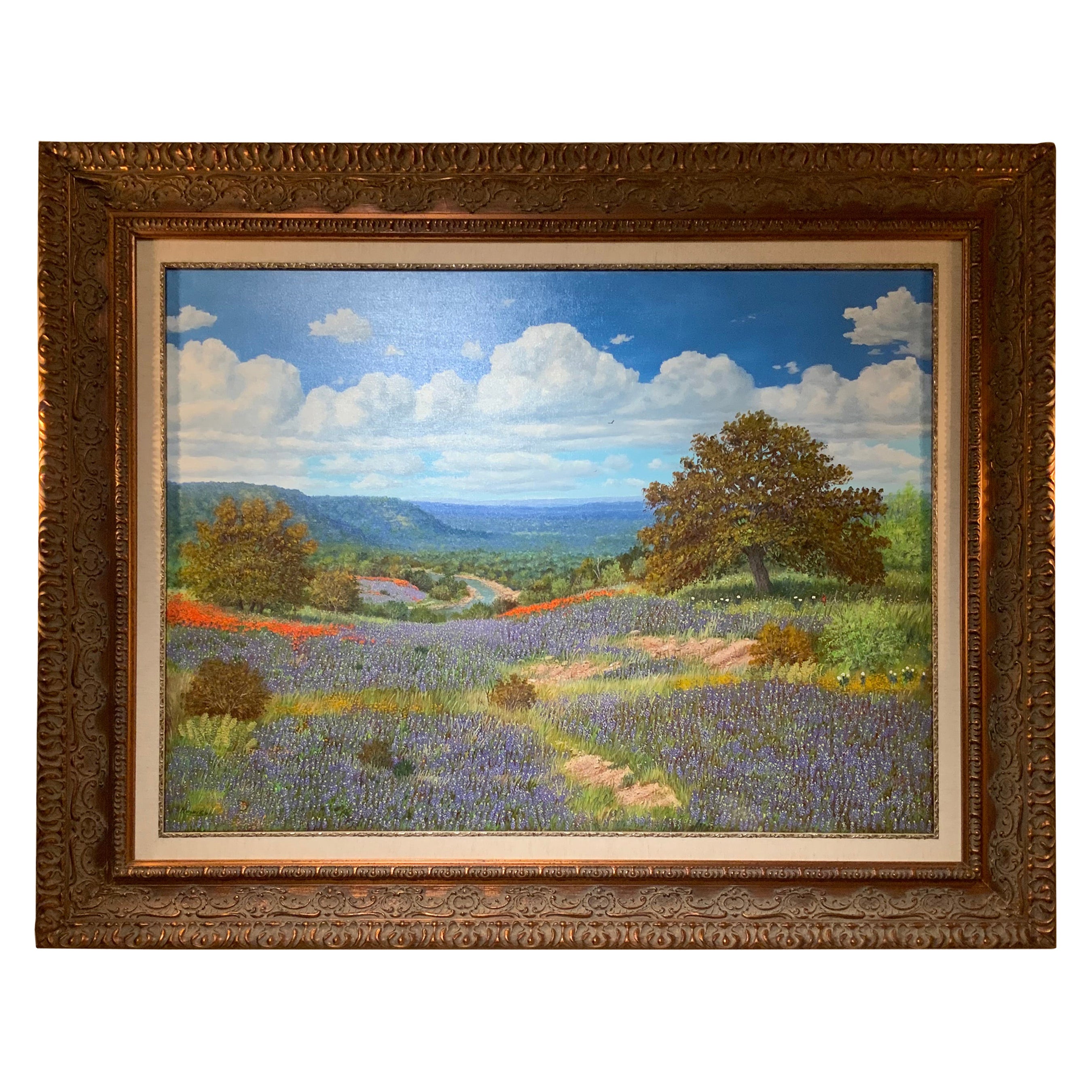 Oil painting of Texas hill country by Manuel Garza