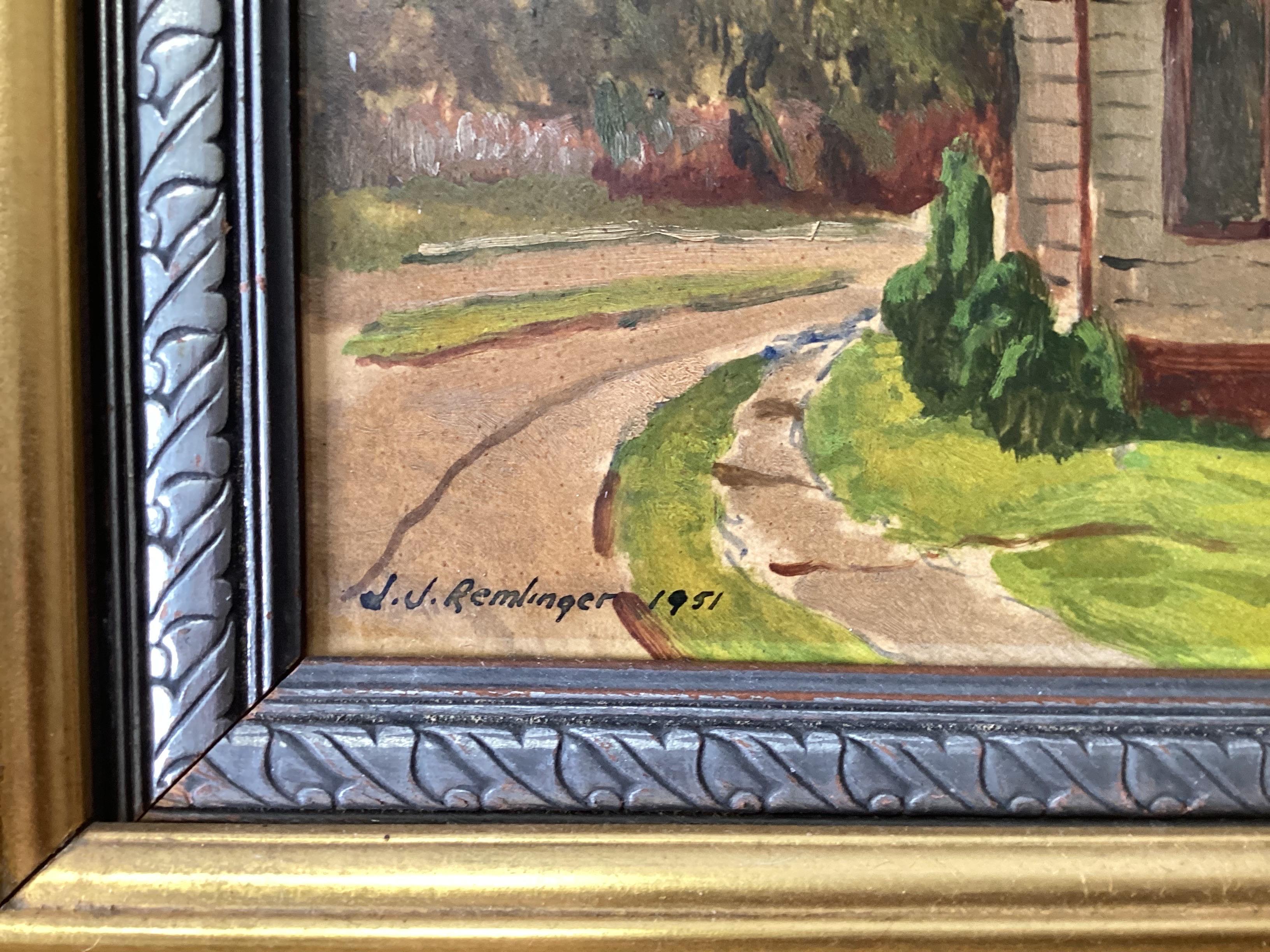 Oil Painting of the Laceworks, Lambertville, New Jersey by Joseph Remlinger 1951 For Sale 2