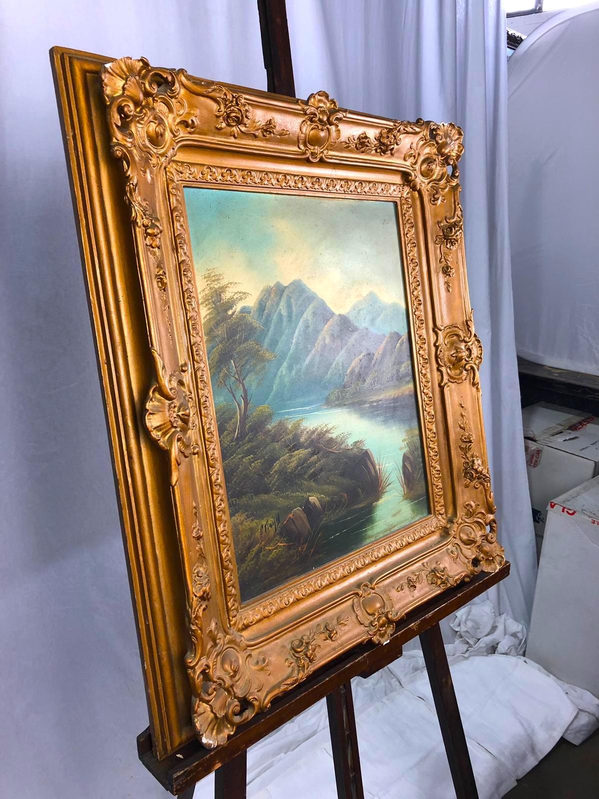 A large 19th century oil painting of the pearl river, with a floral carved gold gild frame. 

Notes on the painting:

The pearl river, also known by its Chinese name Zhujiang and formerly often known as the Canton River, is an extensive river
