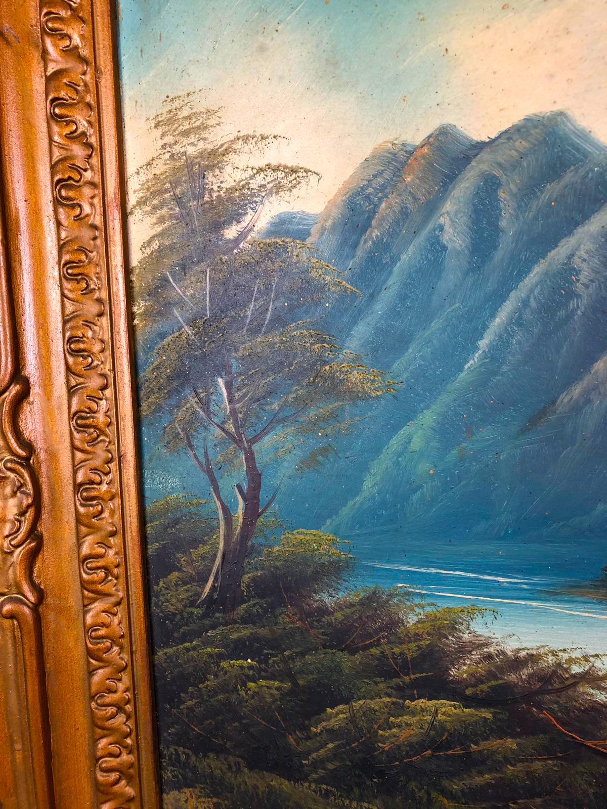 19th Century Oil Painting of the Pearl River, 1890 For Sale