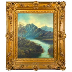 Antique Oil Painting of the Pearl River, 1890
