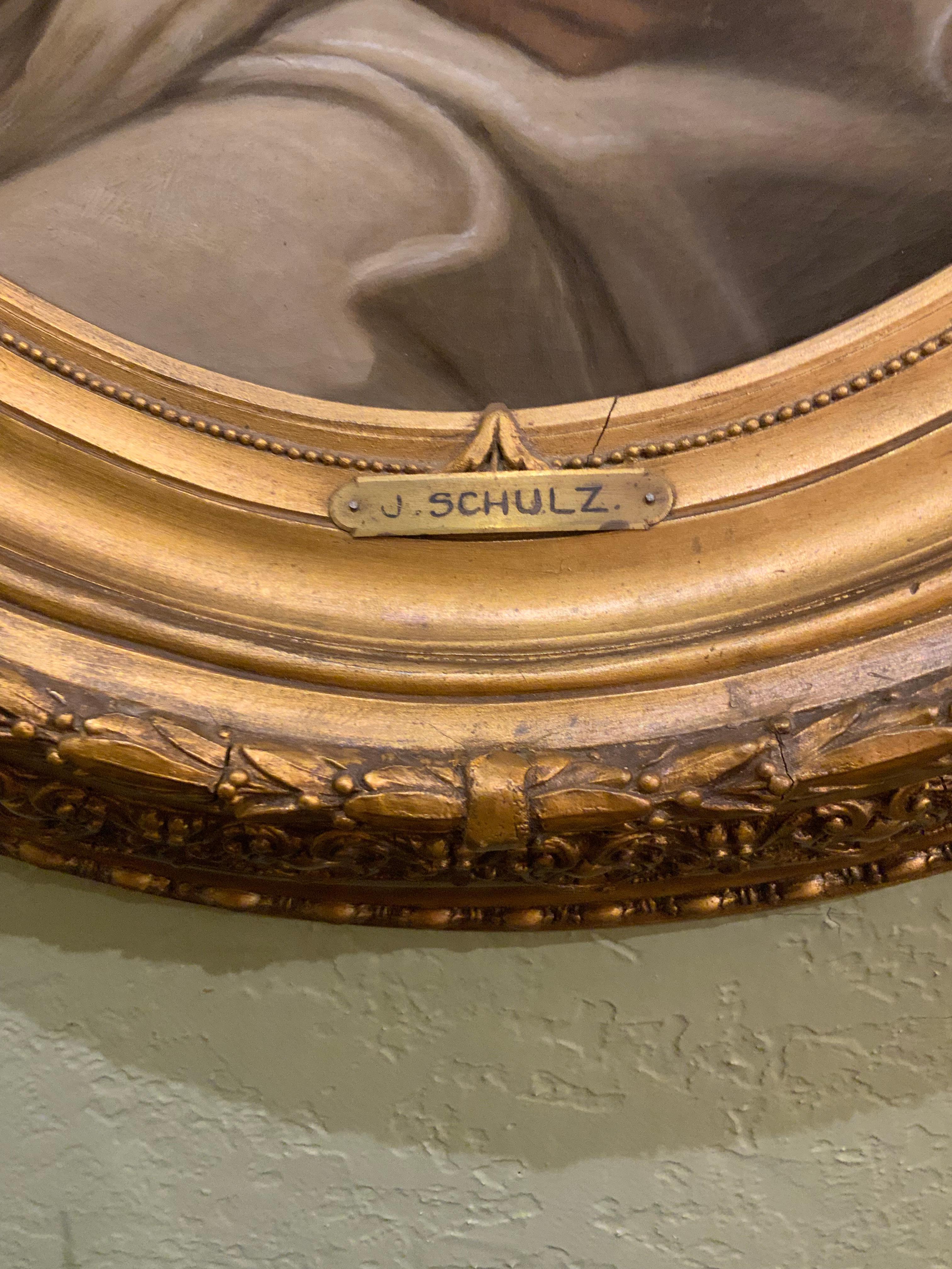 Peinture à l'huile d'une Vierge Vestal par J. schultz en vente 2