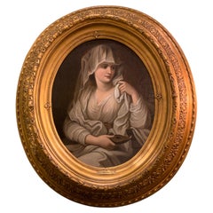 Quadro ad olio della Vergine Vestale di J. Schultz
