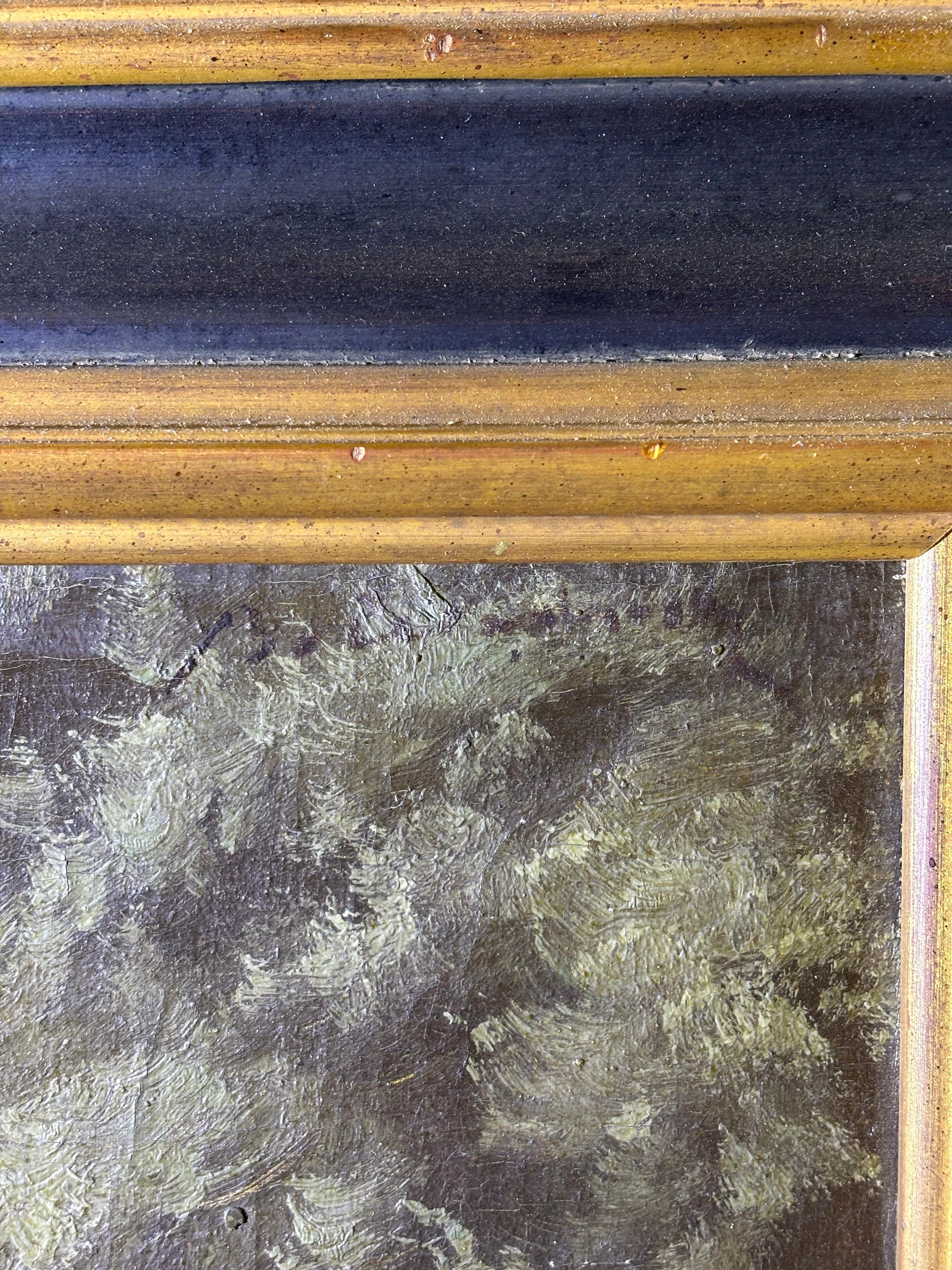 Pintura al óleo de gato persa blanco del conocido artista húngaro Beno Boleradsky en venta 3