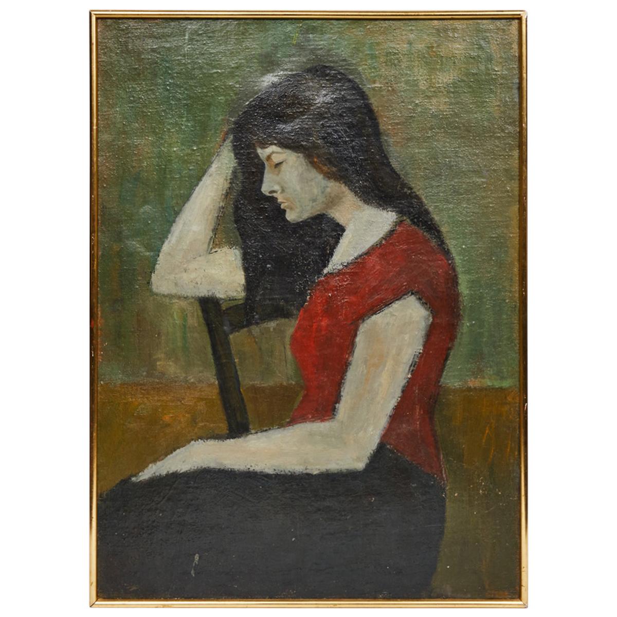Oil Painting of Woman