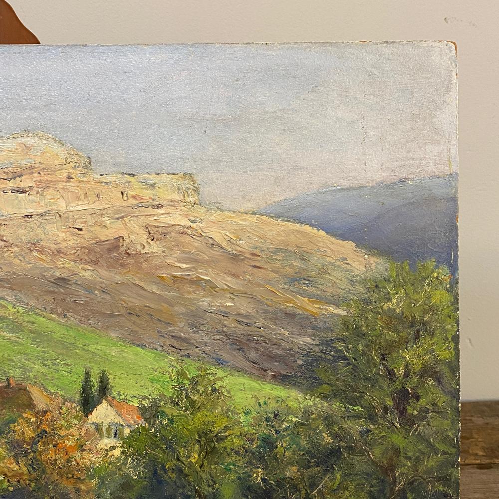 Oil Painting on Board by H. G. Ontrop In Good Condition In Dallas, TX