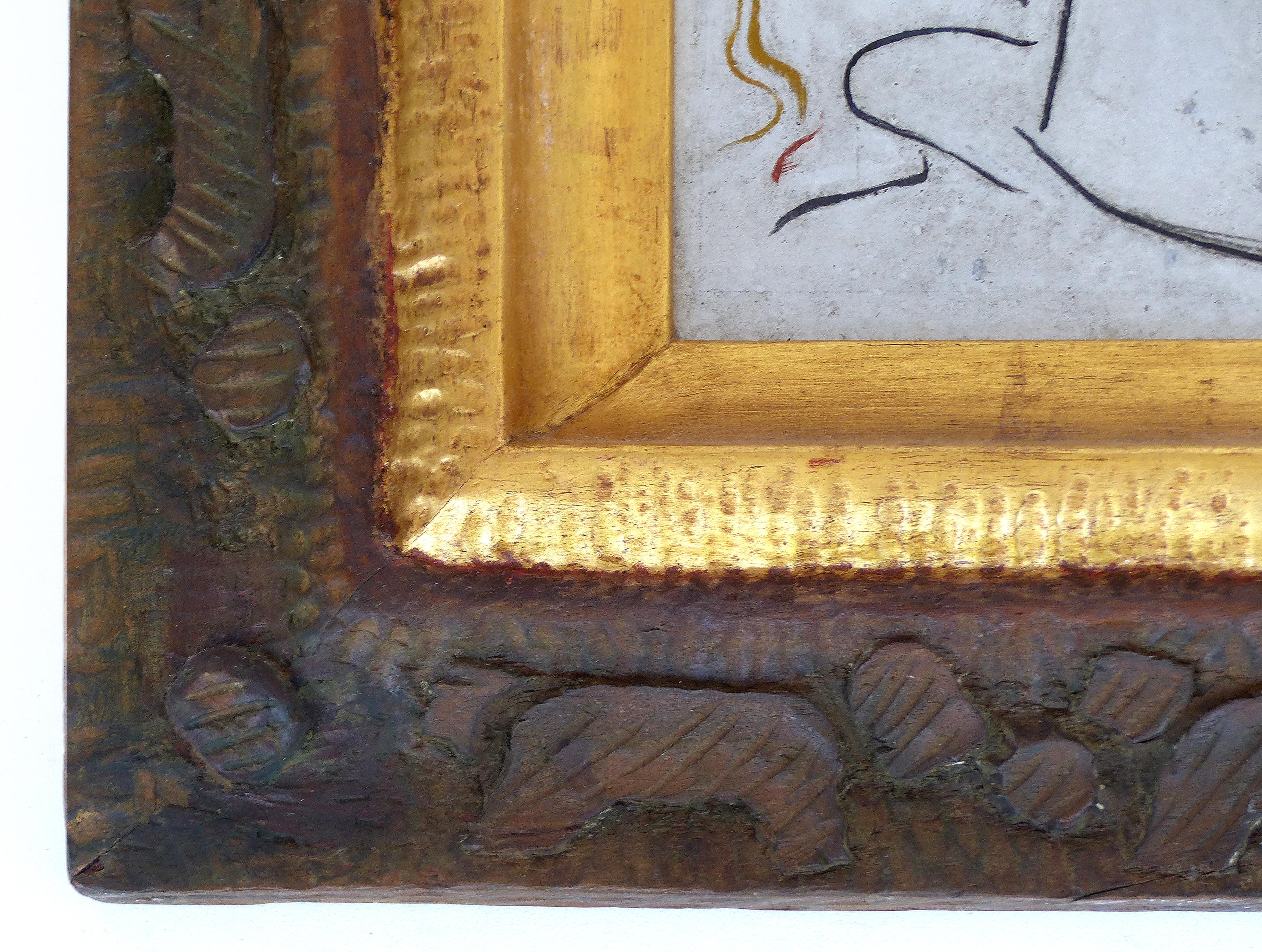 Portoricain Peinture à l'huile abstraite sur panneau d'Angel Botello, artiste latin en vente