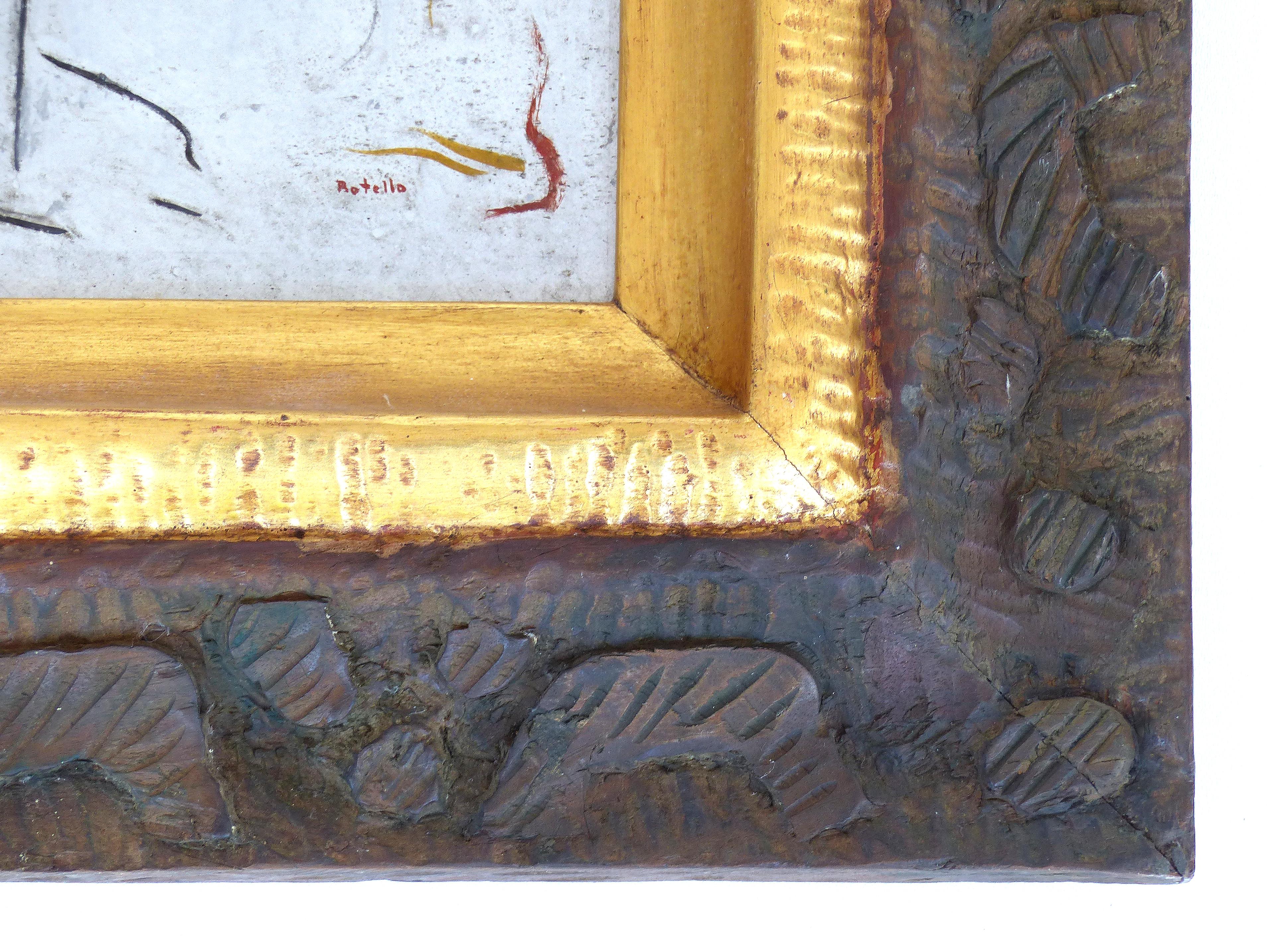 Sculpté Peinture à l'huile abstraite sur panneau d'Angel Botello, artiste latin en vente