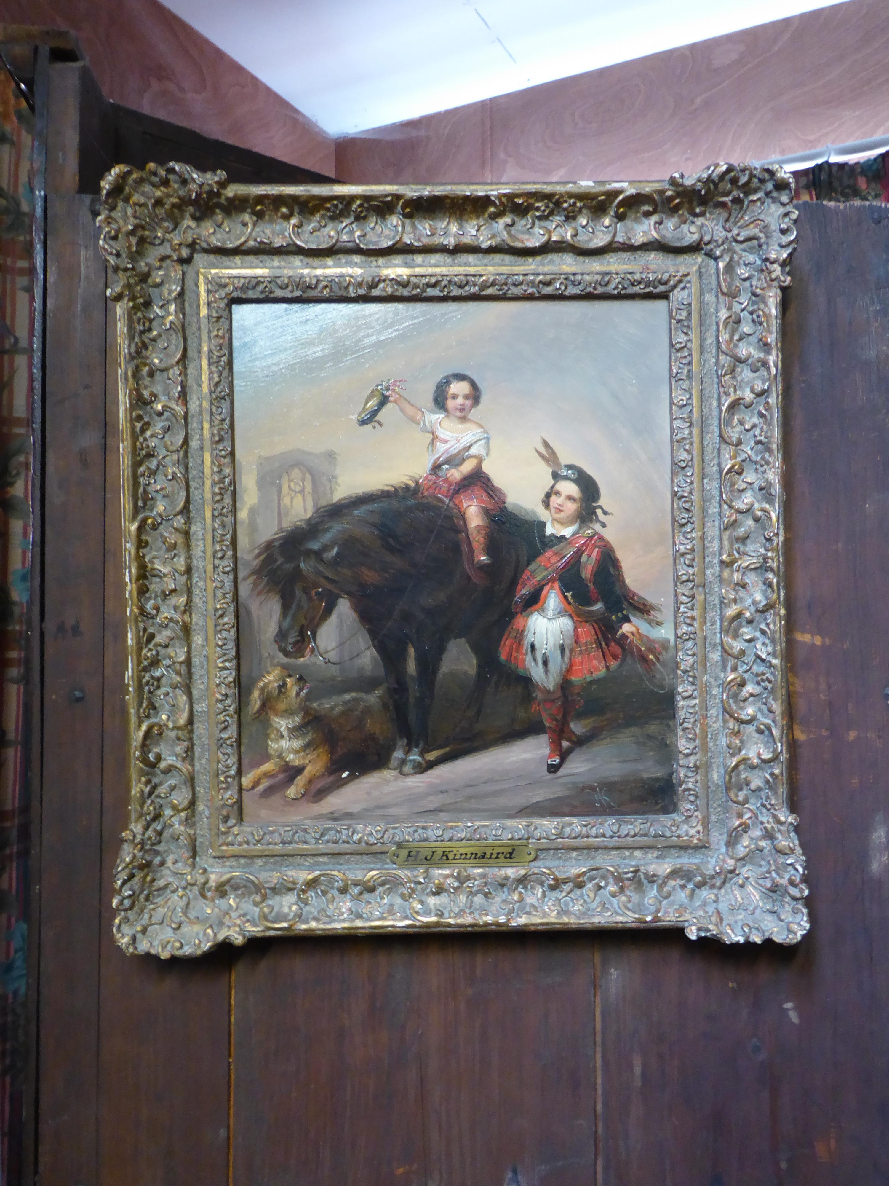 19th Century oil painting on board For Sale