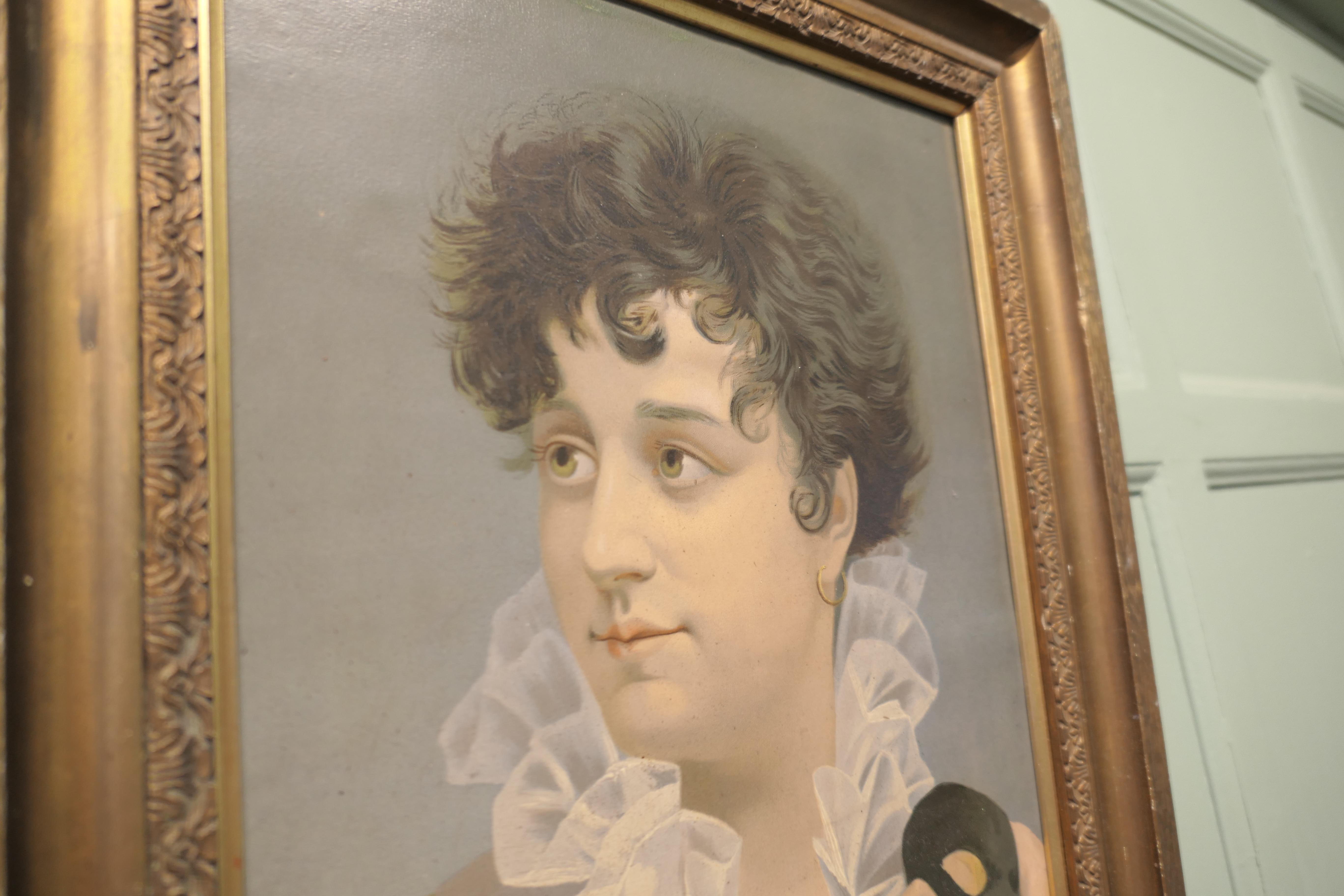 Pittura a olio su tavola Ritratto di una mascherata  Un ritratto delizioso in vendita 2