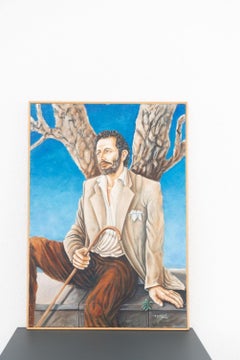 Oil painting on canvas Agnelli 2000