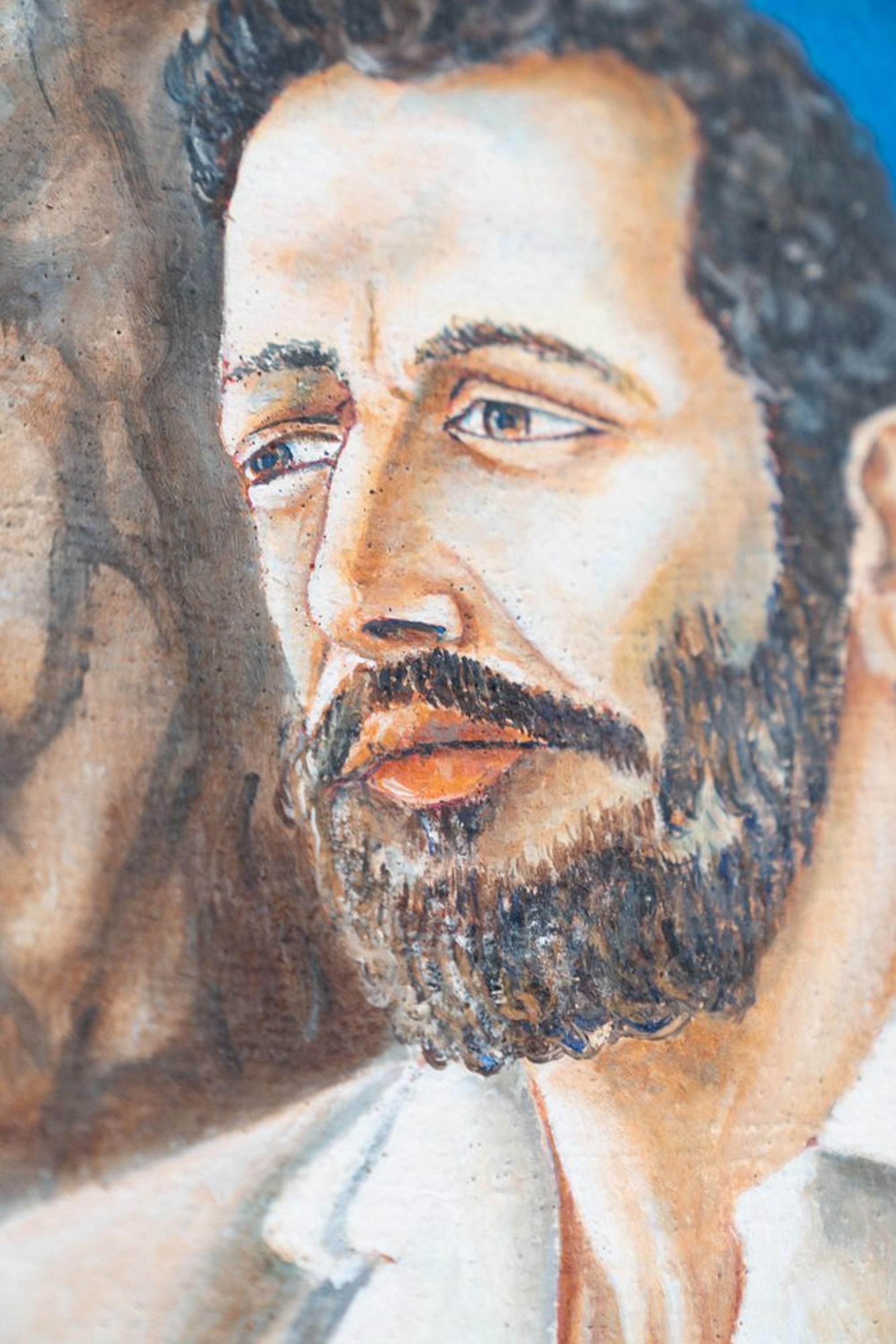 Italian Peinture à l'huile sur toile Agnelli 2000 en vente