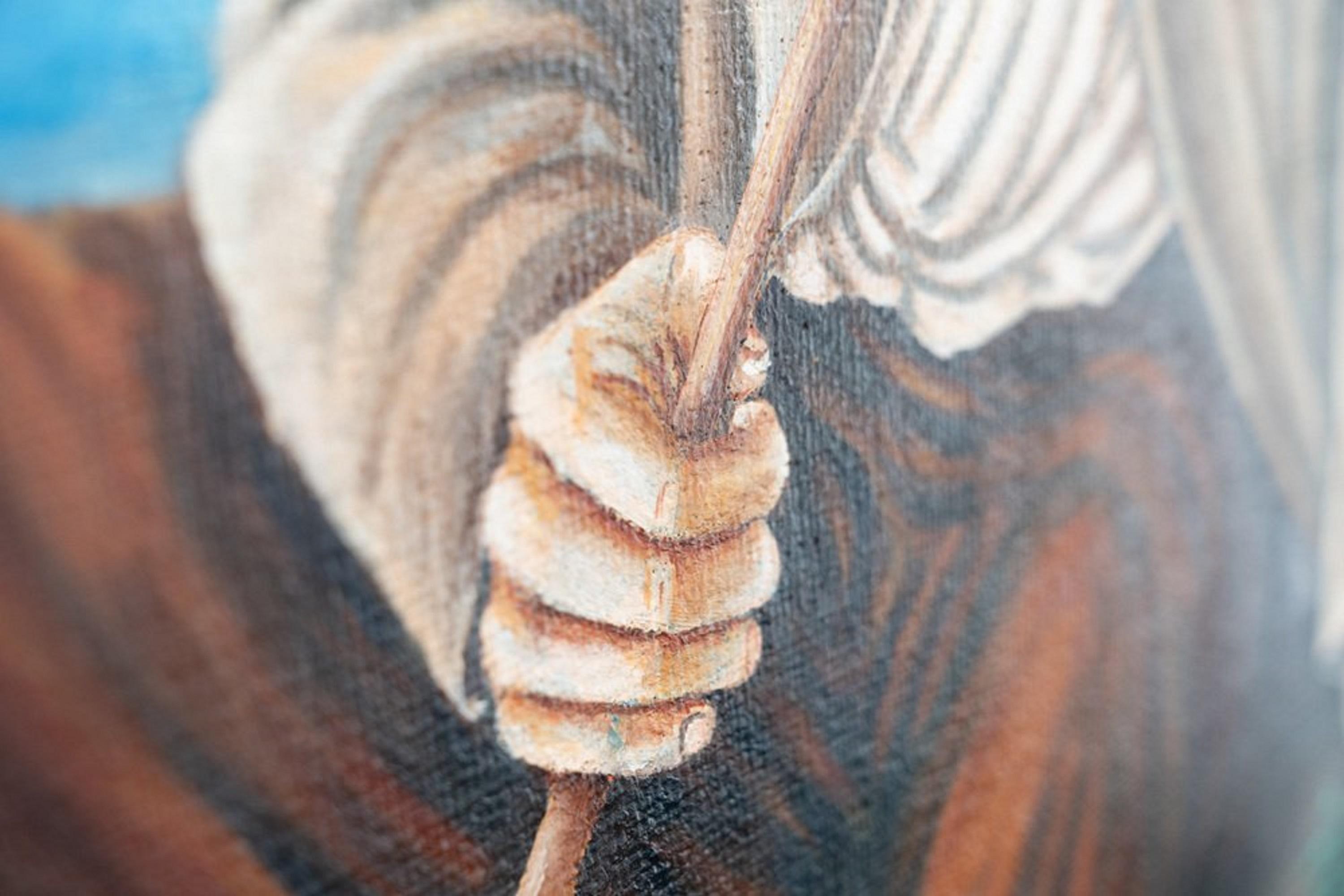 Peinture à l'huile sur toile Agnelli 2000 en vente 2