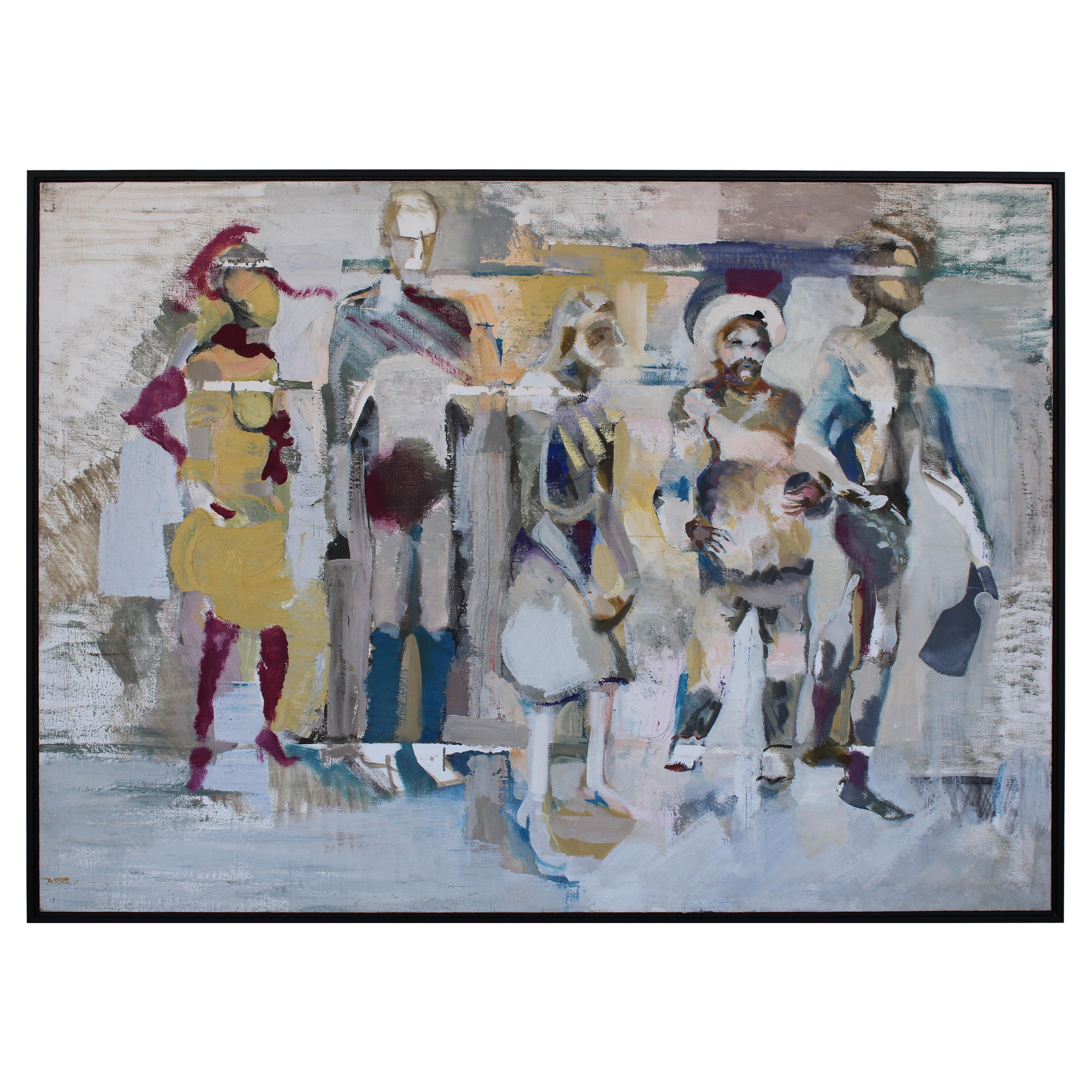 Peinture à l'huile sur toile d'Andrew DeShong (1941 - 2014)