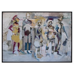 Peinture à l'huile sur toile d'Andrew DeShong (1941 - 2014)