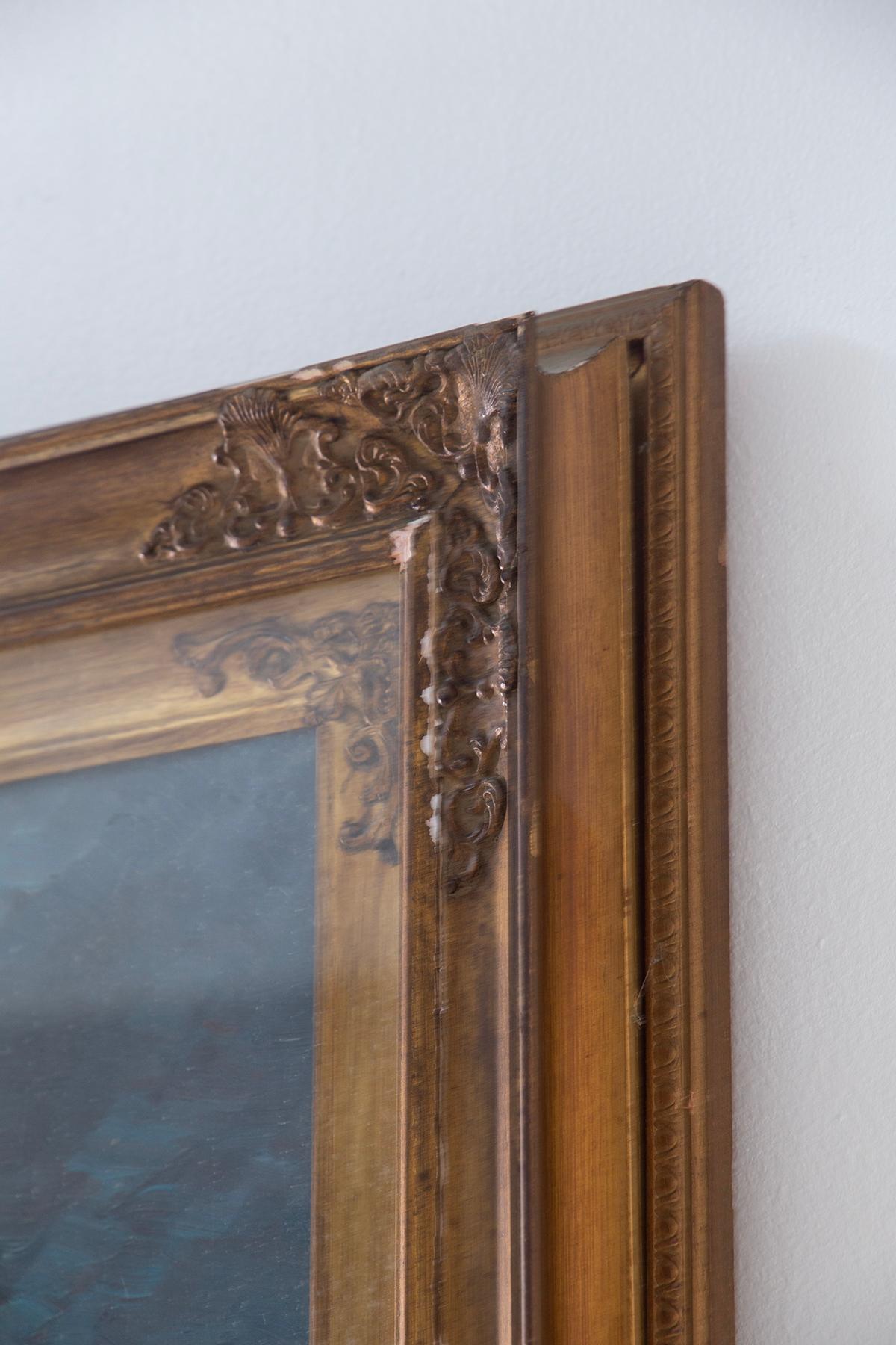 Ölgemälde auf Leinwand von Vittorio Colucci, Titel: Lampare. signiert im Angebot 5