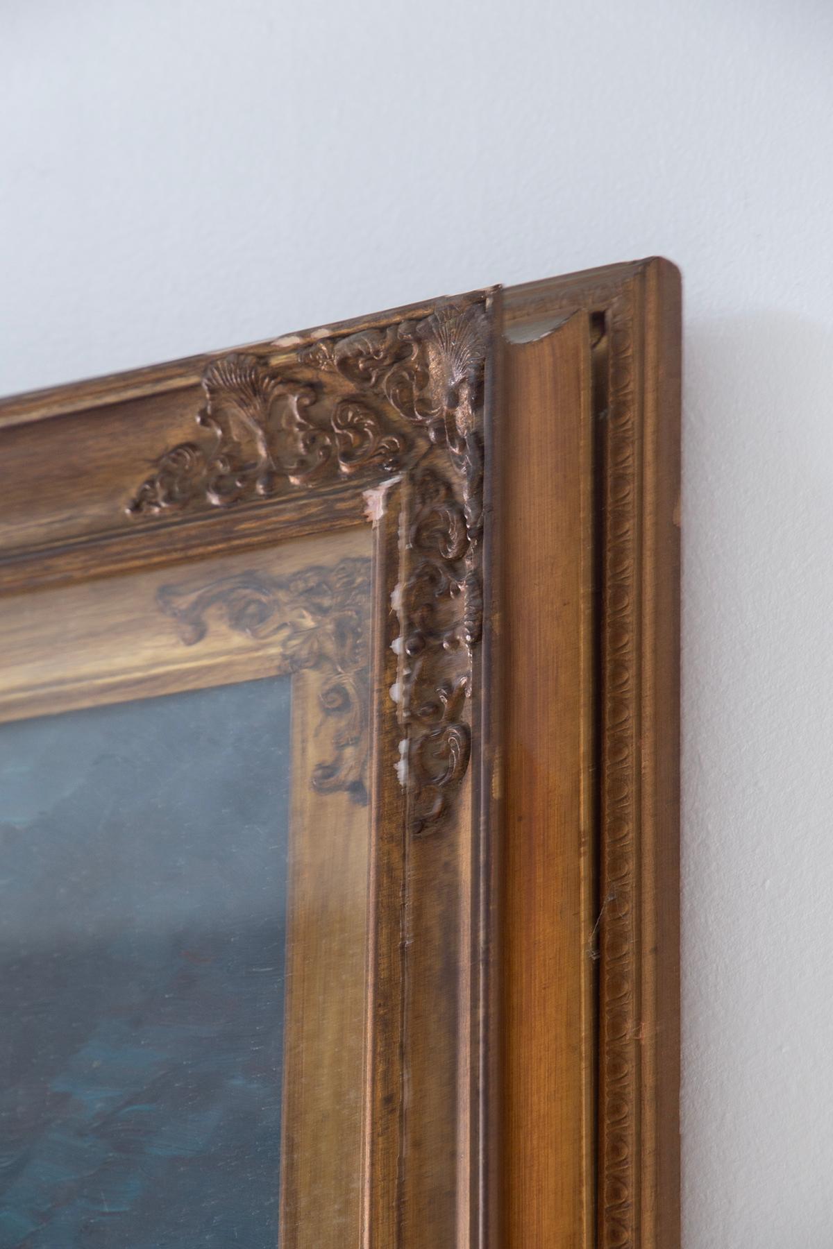 Ölgemälde auf Leinwand von Vittorio Colucci, Titel: Lampare. signiert im Angebot 7