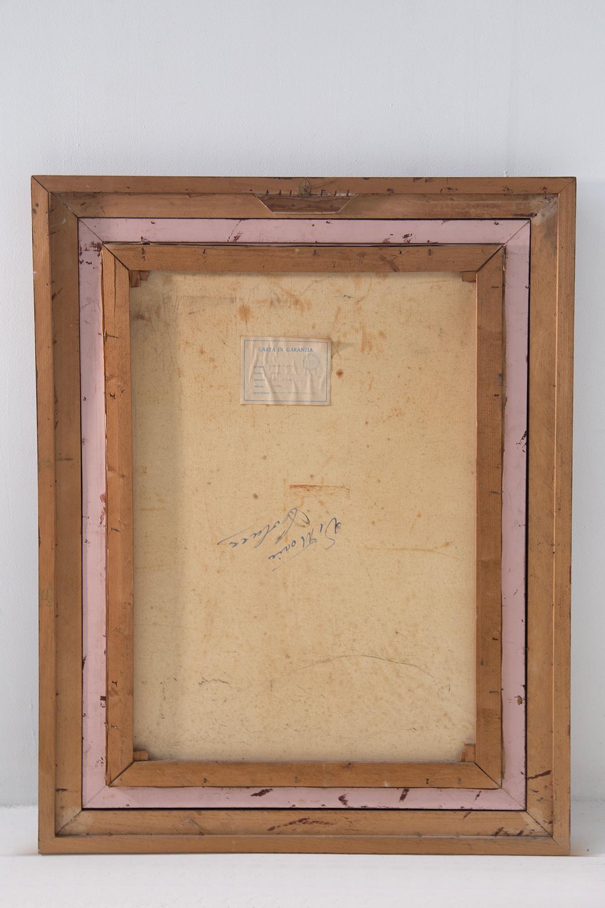 Ölgemälde auf Leinwand von Vittorio Colucci, Titel: Lampare. signiert im Angebot 3