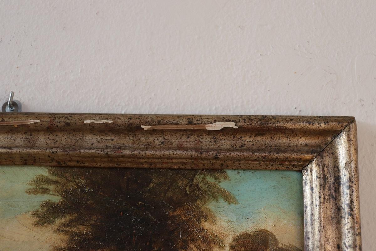 Pittura a olio su tela Paesaggio inglese, XIX secolo, firmata in vendita 2