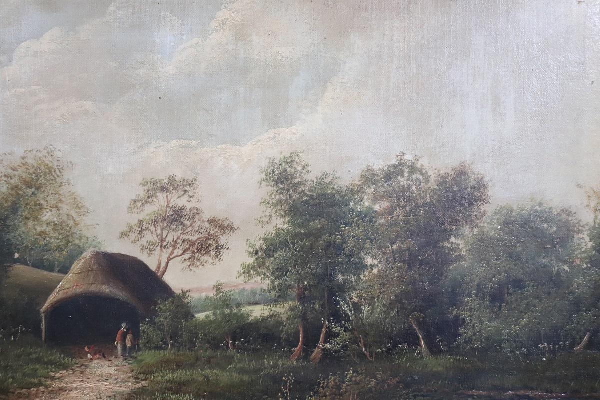 Ti presentiamo questo splendido dipinto a olio su tela di scuola inglese risalente alla fine del XIX secolo. Il dipinto presenta una firma in basso a destra, ma l'autore non è stato identificato e il dipinto non ha un'autenticazione.

Si tratta di