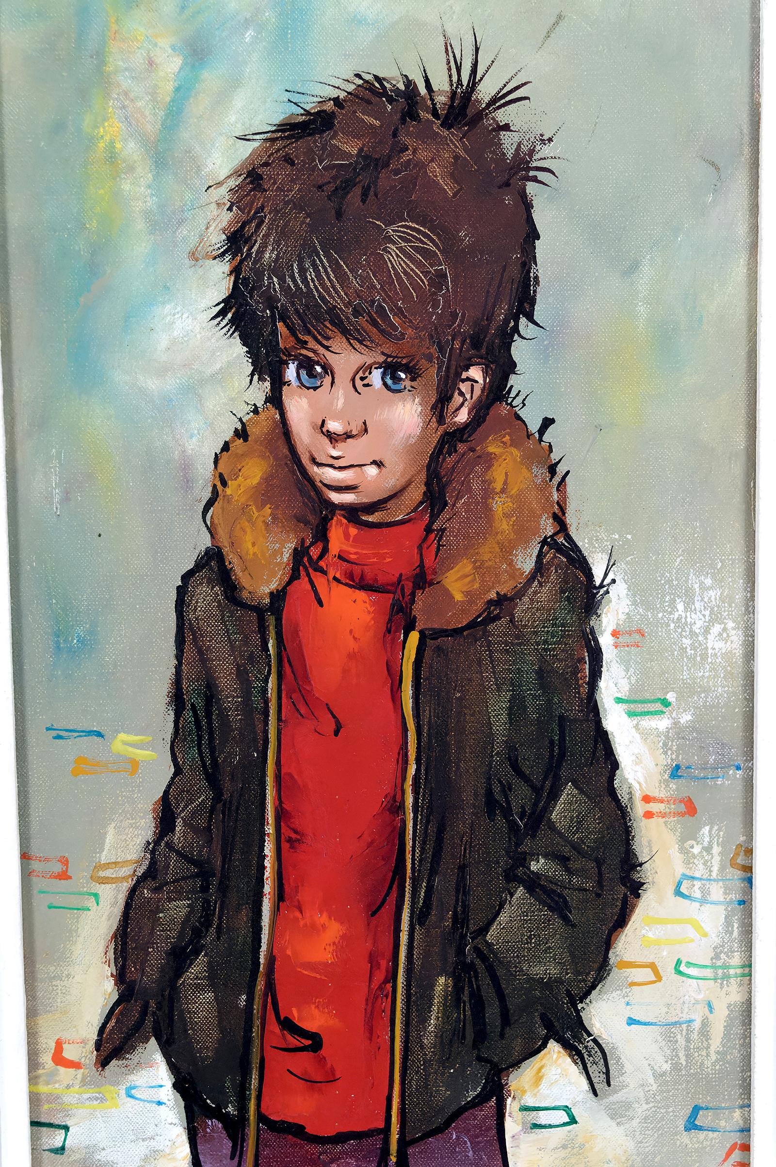 Ölgemälde auf Leinwand, Kleiner Junge, Antonio Collado Gonzalez, um 1970 (Sonstiges) im Angebot