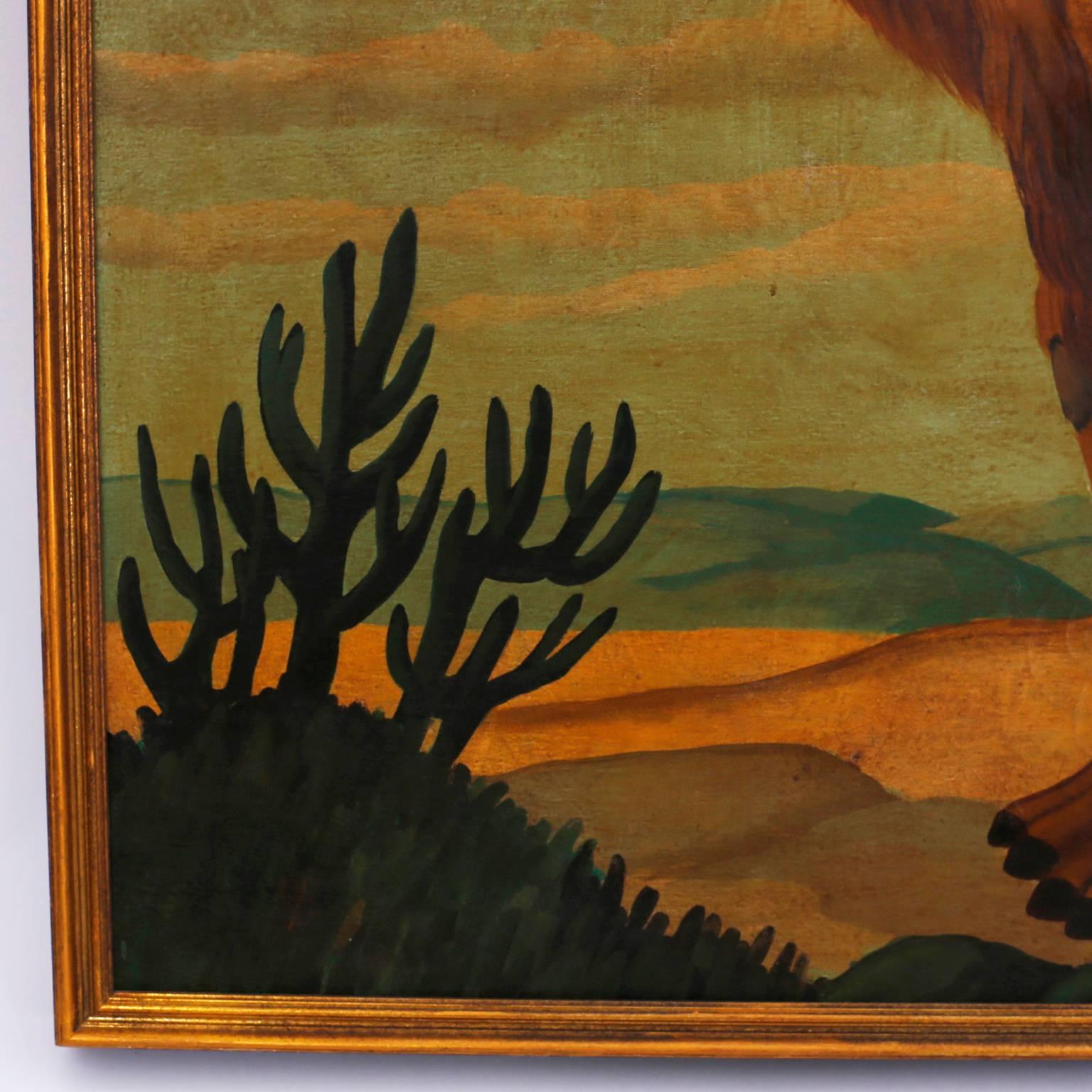American Oil Painting on Canvas of a Camel by William Skilling