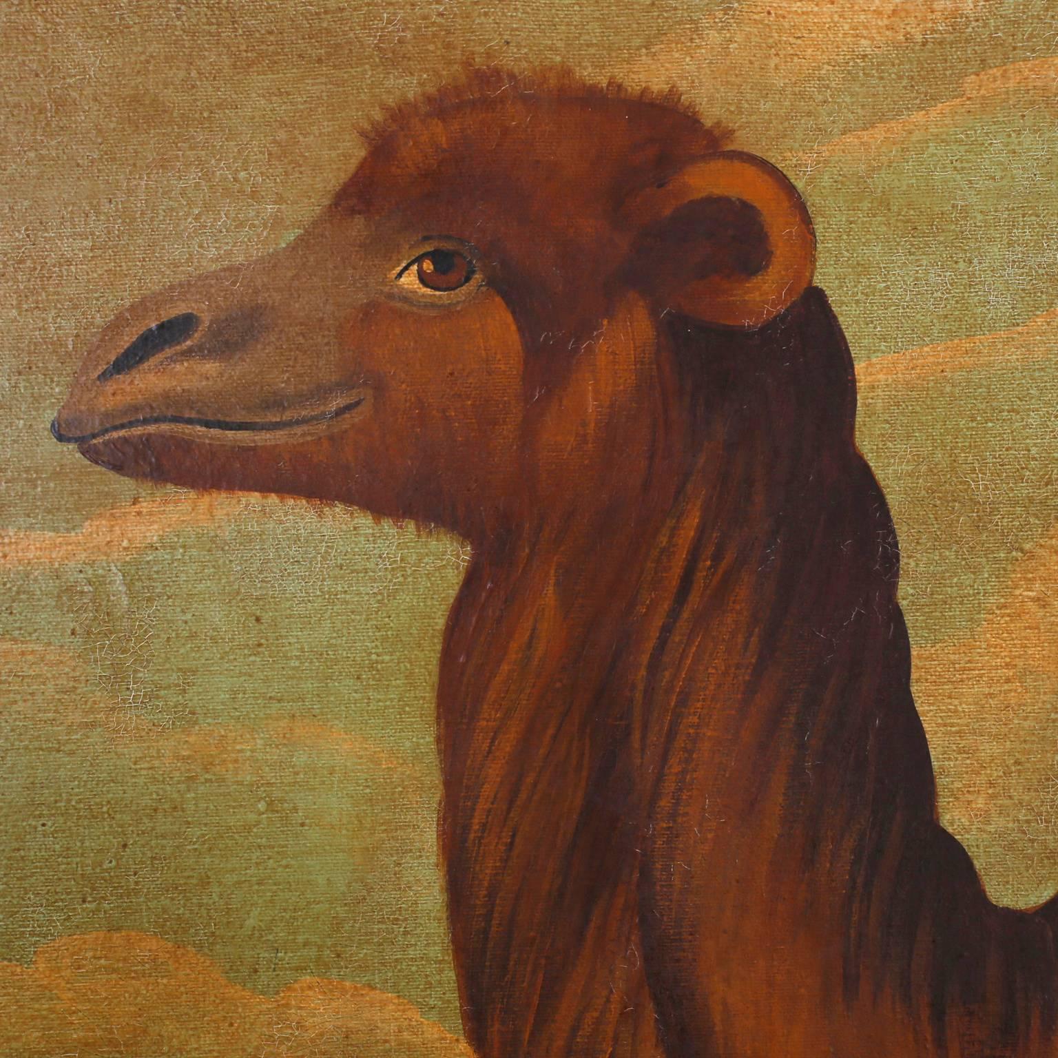 20th Century Oil Painting on Canvas of a Camel by William Skilling