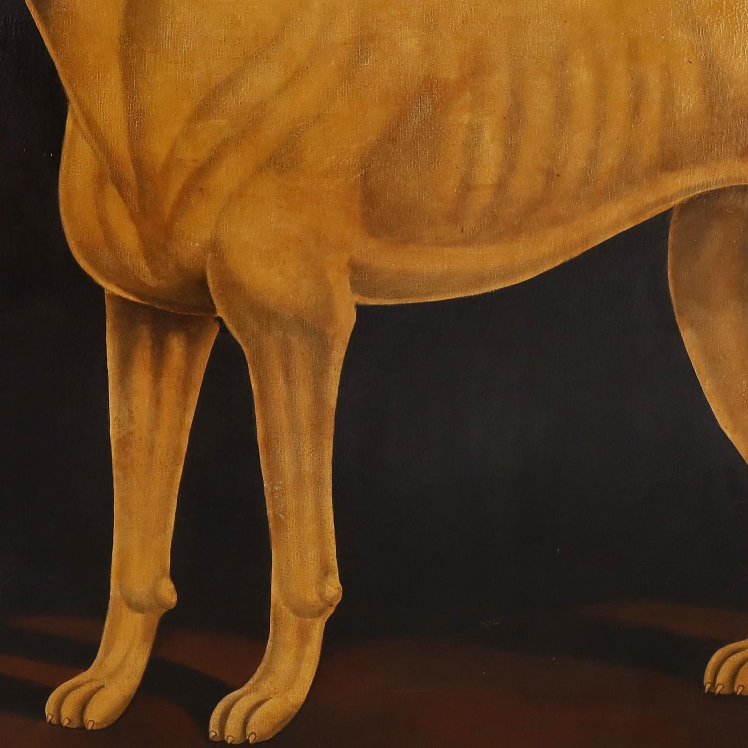 20th Century Oil Painting on Canvas of a Dog by William Skilling For Sale