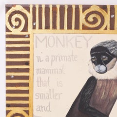 Oil Painting on Canvas of a Monkey