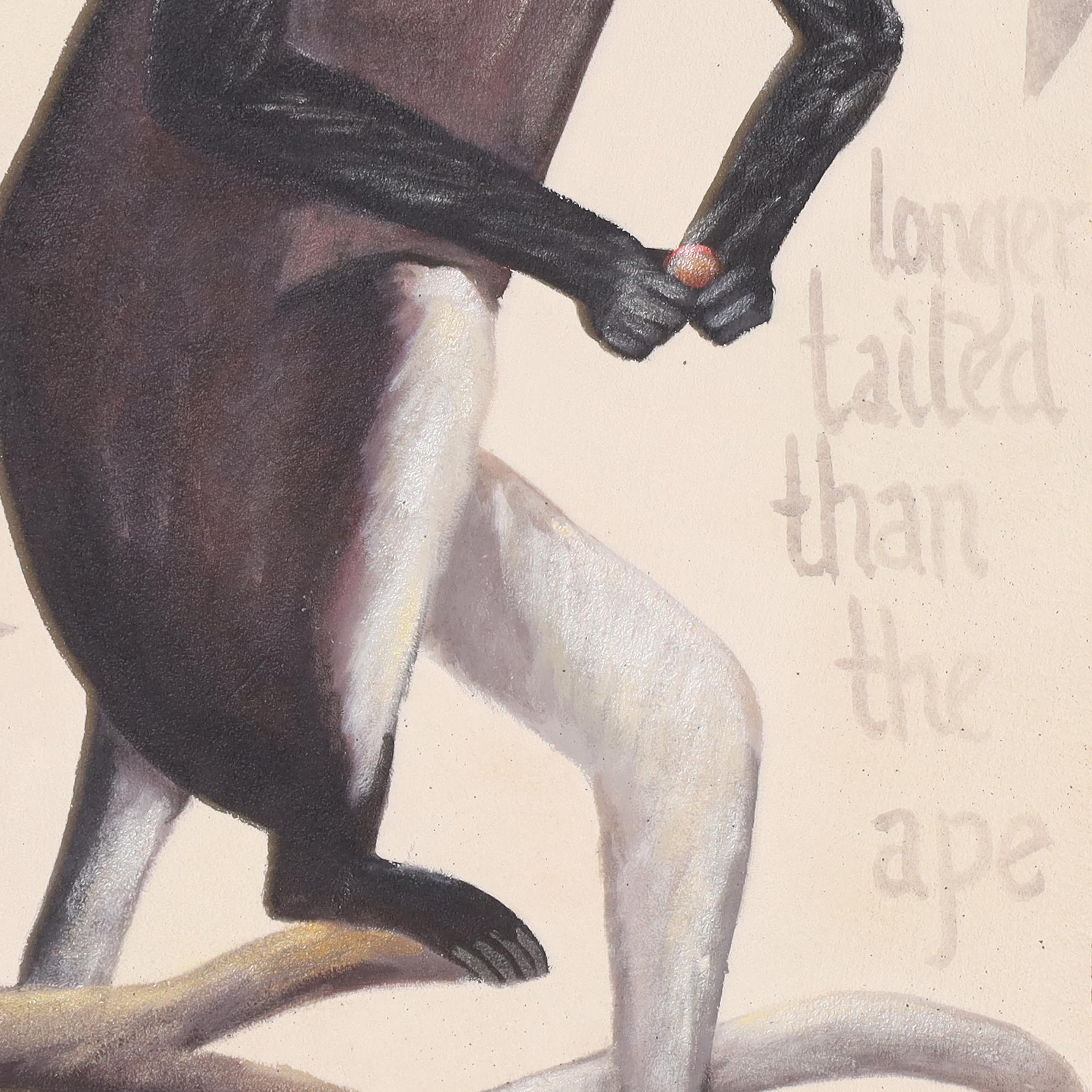American Oil Painting on Canvas of a Monkey For Sale