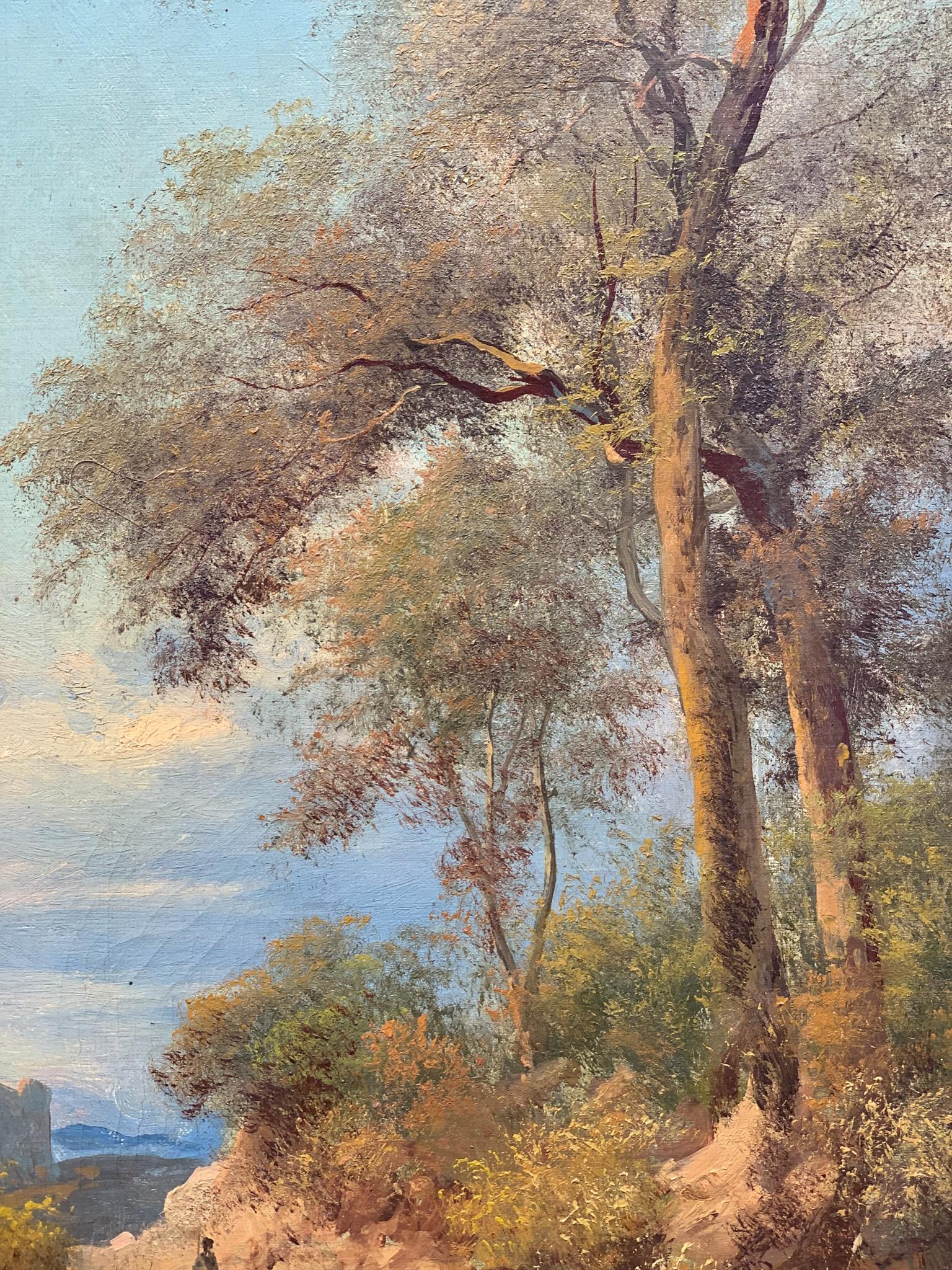 Oil Painting on Canvas of Autumn Landscape by Henry Markò, Early XX Century In Good Condition For Sale In Milano, MI