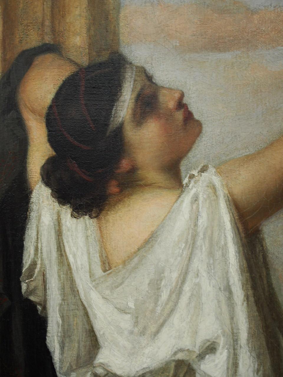 English Oil Painting on Canvas of ‘Cassandra of Troy’, circa 1800s